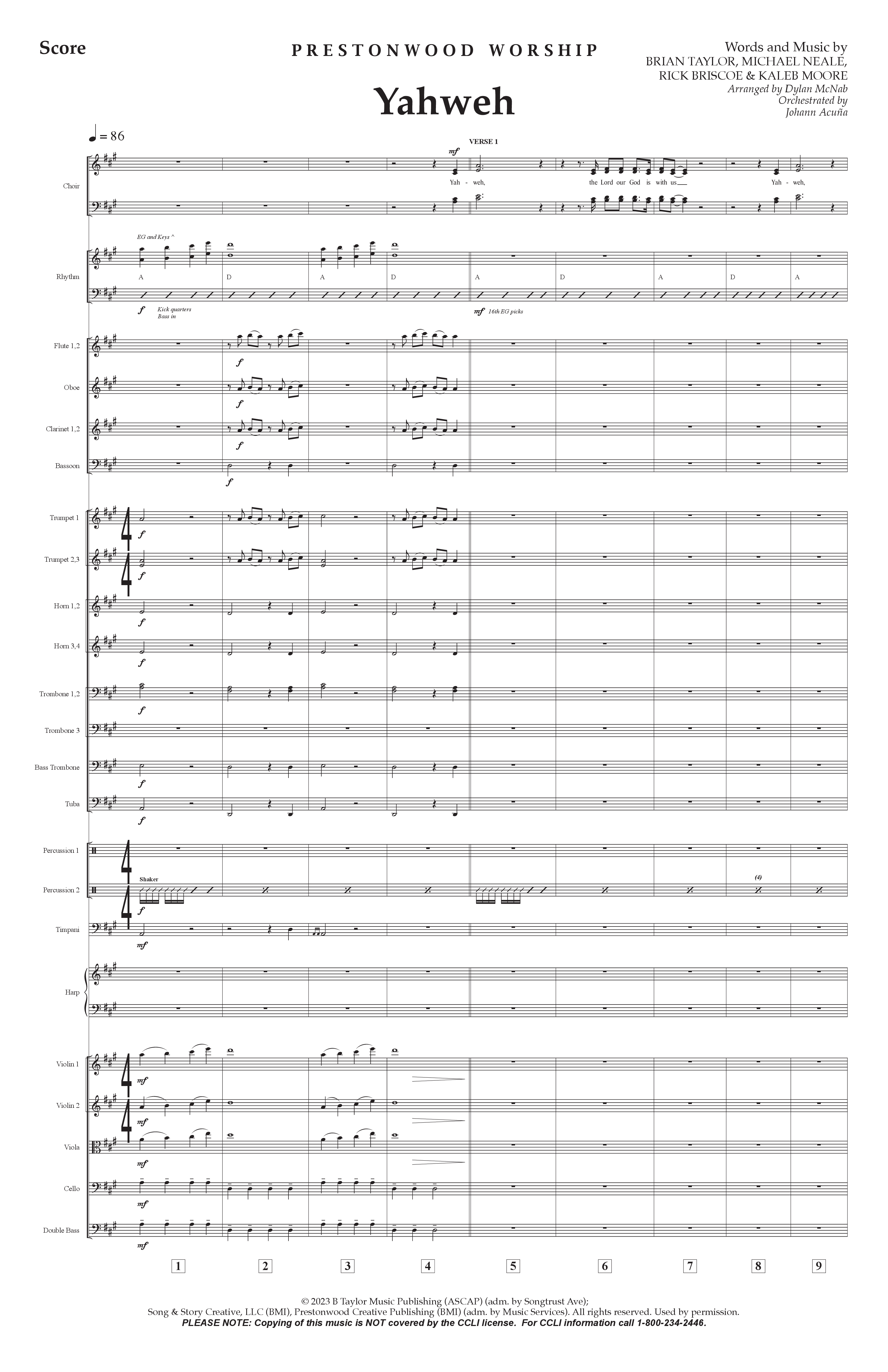 Yahweh Orchestration (Prestonwood Worship / Arr. Dylan McNab / Orch. Johann Acuna)