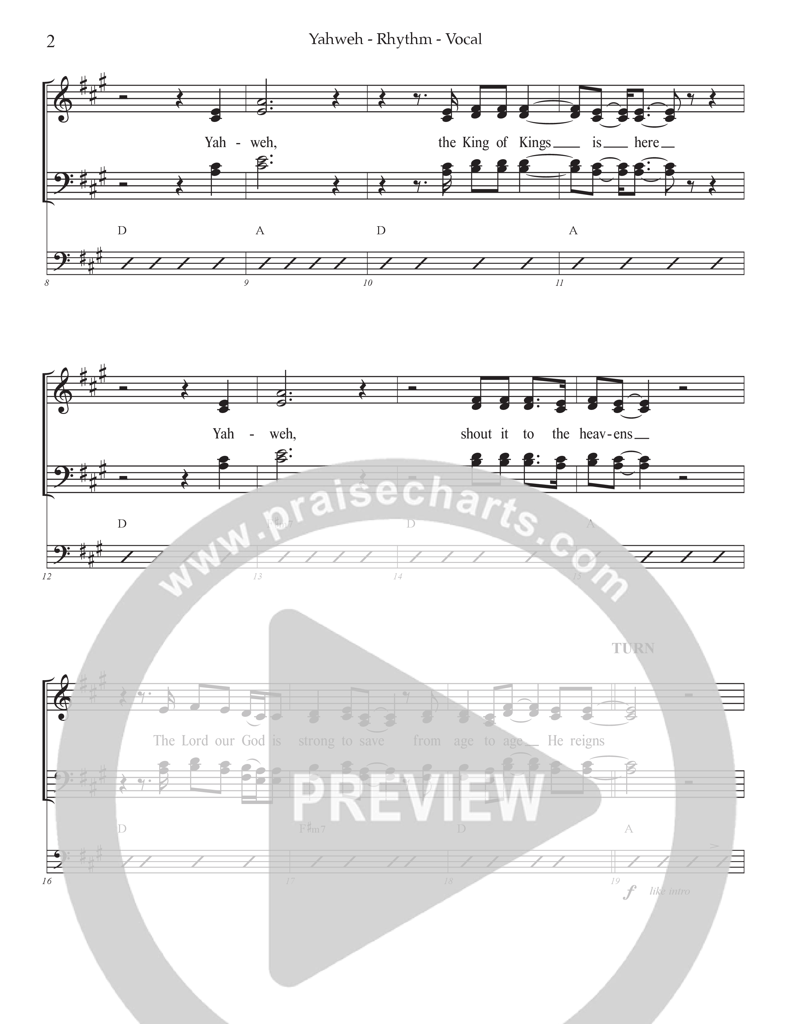 Yahweh Rhythm/Vocal (Prestonwood Worship / Arr. Dylan McNab / Orch. Johann Acuna)