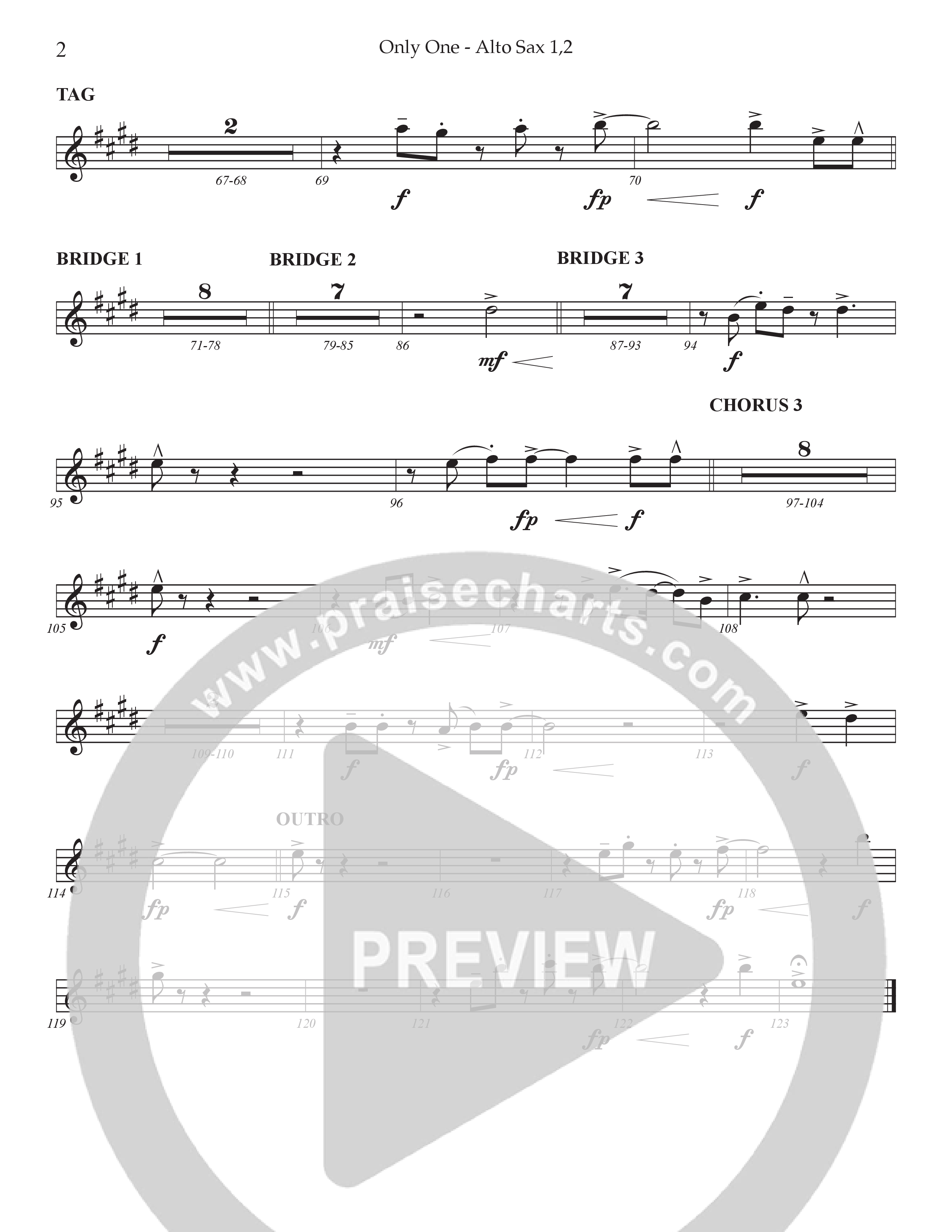Only One Alto Sax 1/2 (Prestonwood Worship / Arr. Dylan McNab / Orch. Johann Acuna)