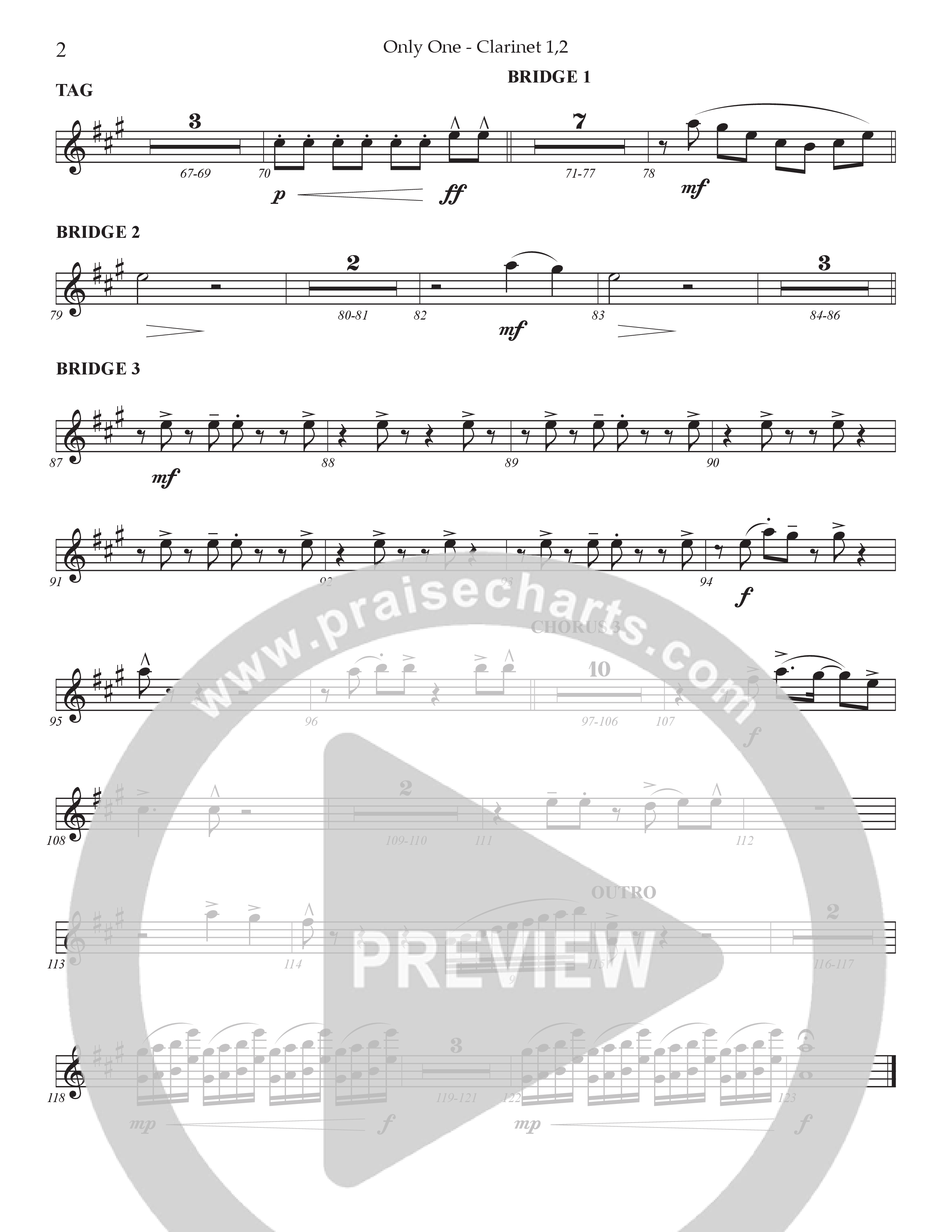 Only One Clarinet 1/2 (Prestonwood Worship / Arr. Dylan McNab / Orch. Johann Acuna)