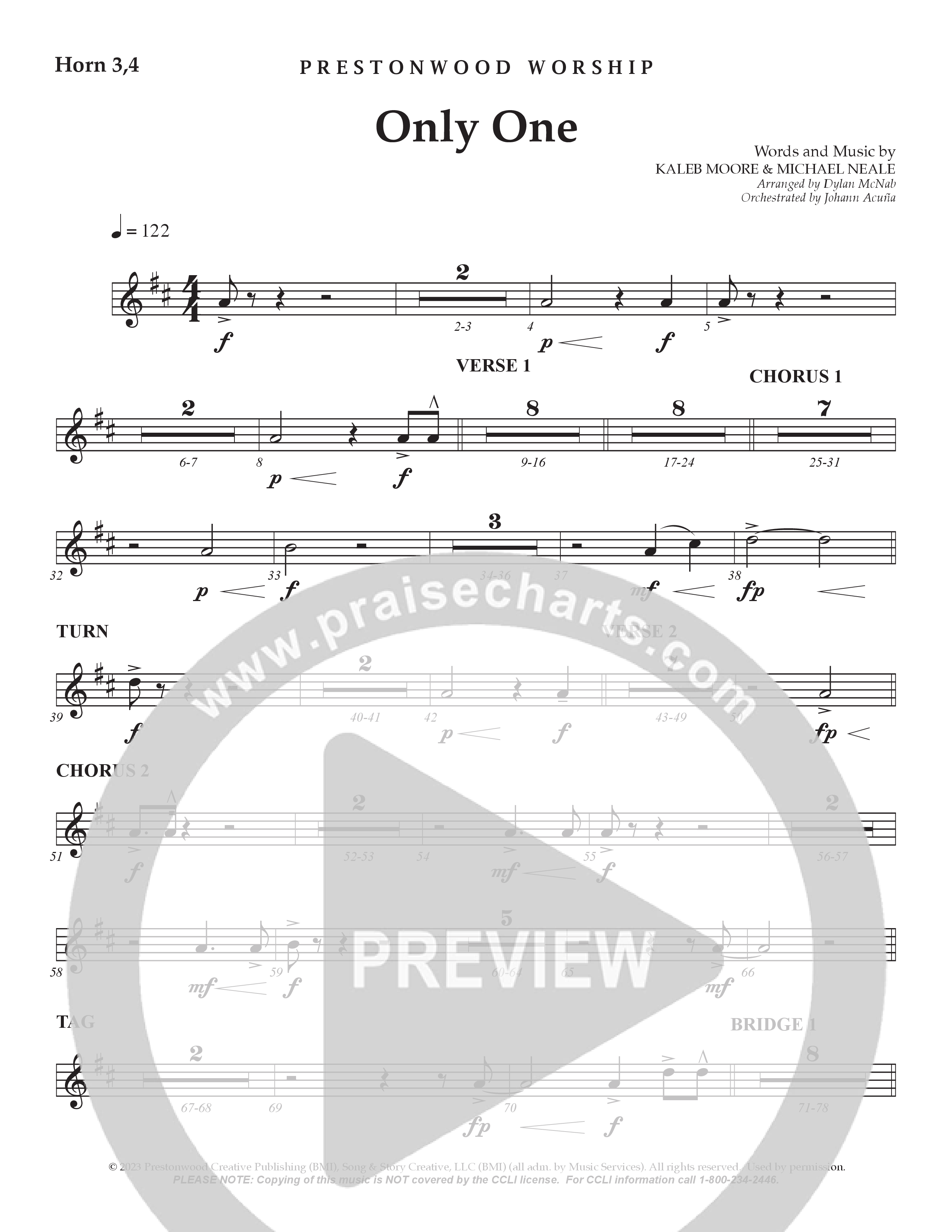 Only One French Horn (Prestonwood Worship / Arr. Dylan McNab / Orch. Johann Acuna)