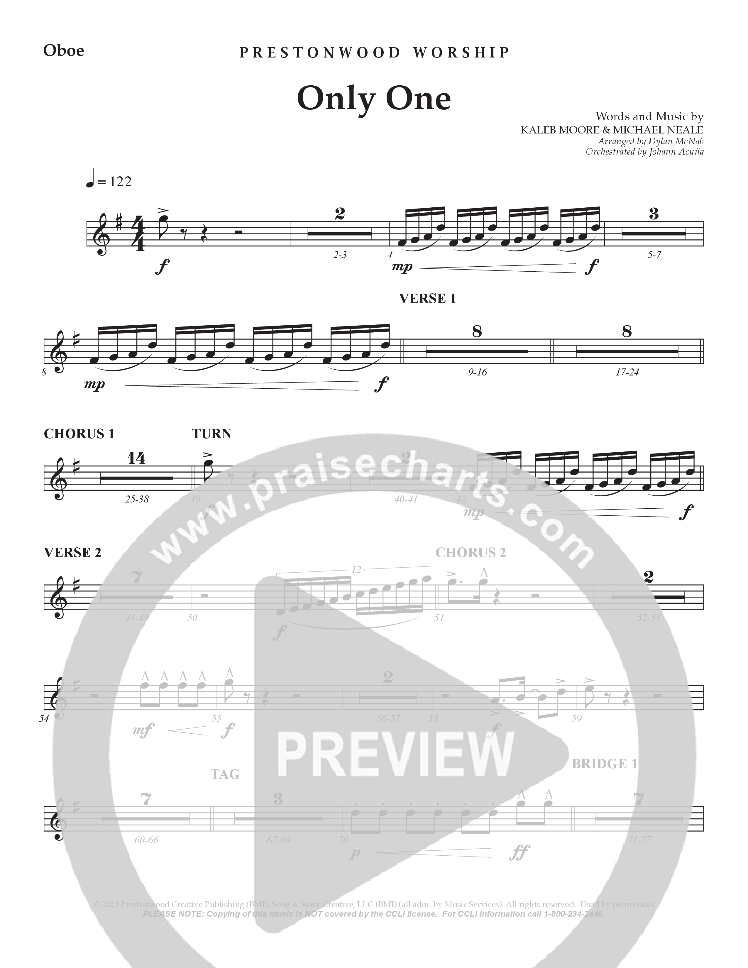 Only One Oboe (Prestonwood Worship / Arr. Dylan McNab / Orch. Johann Acuna)