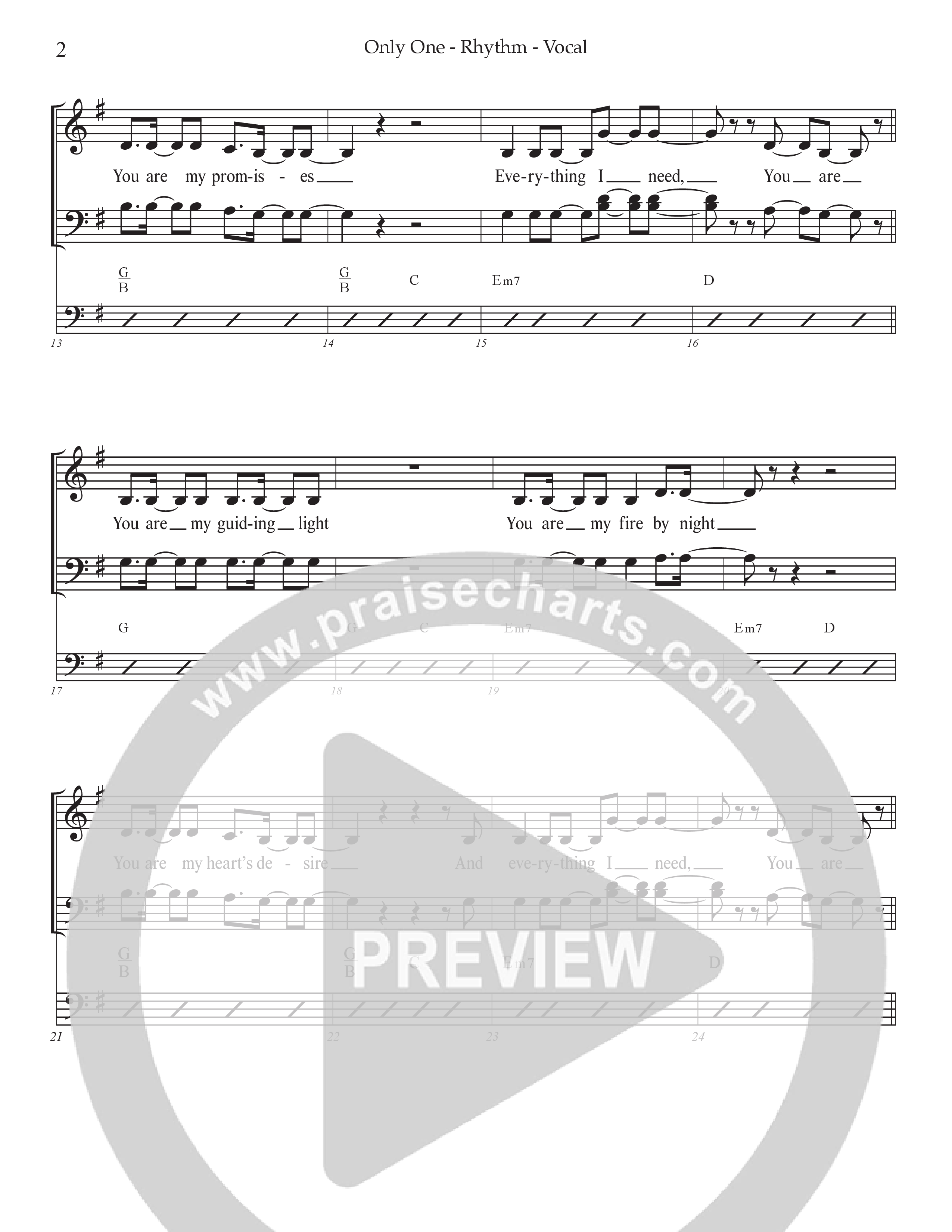Only One Rhythm/Vocal (Prestonwood Worship / Arr. Dylan McNab / Orch. Johann Acuna)