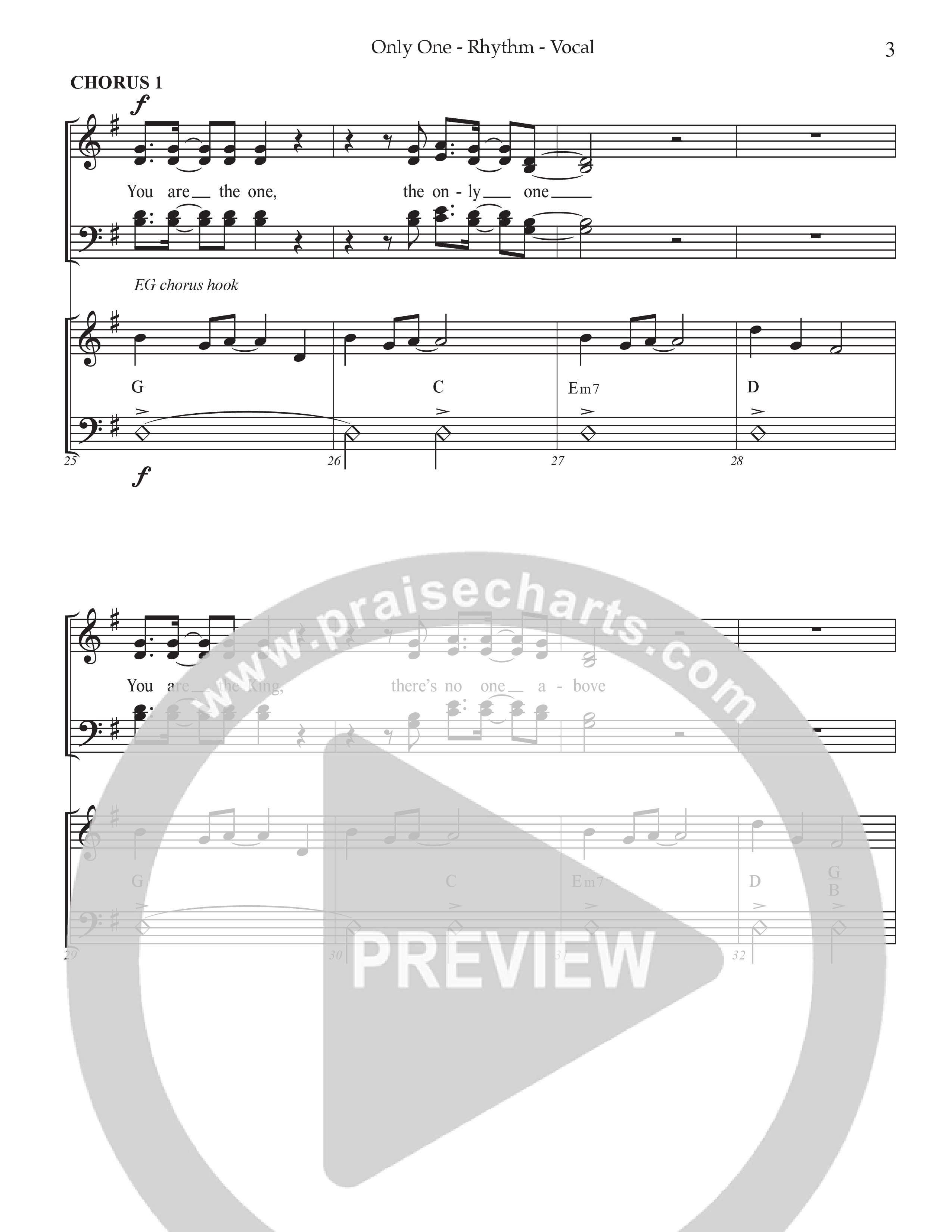 Only One Rhythm/Vocal (Prestonwood Worship / Arr. Dylan McNab / Orch. Johann Acuna)