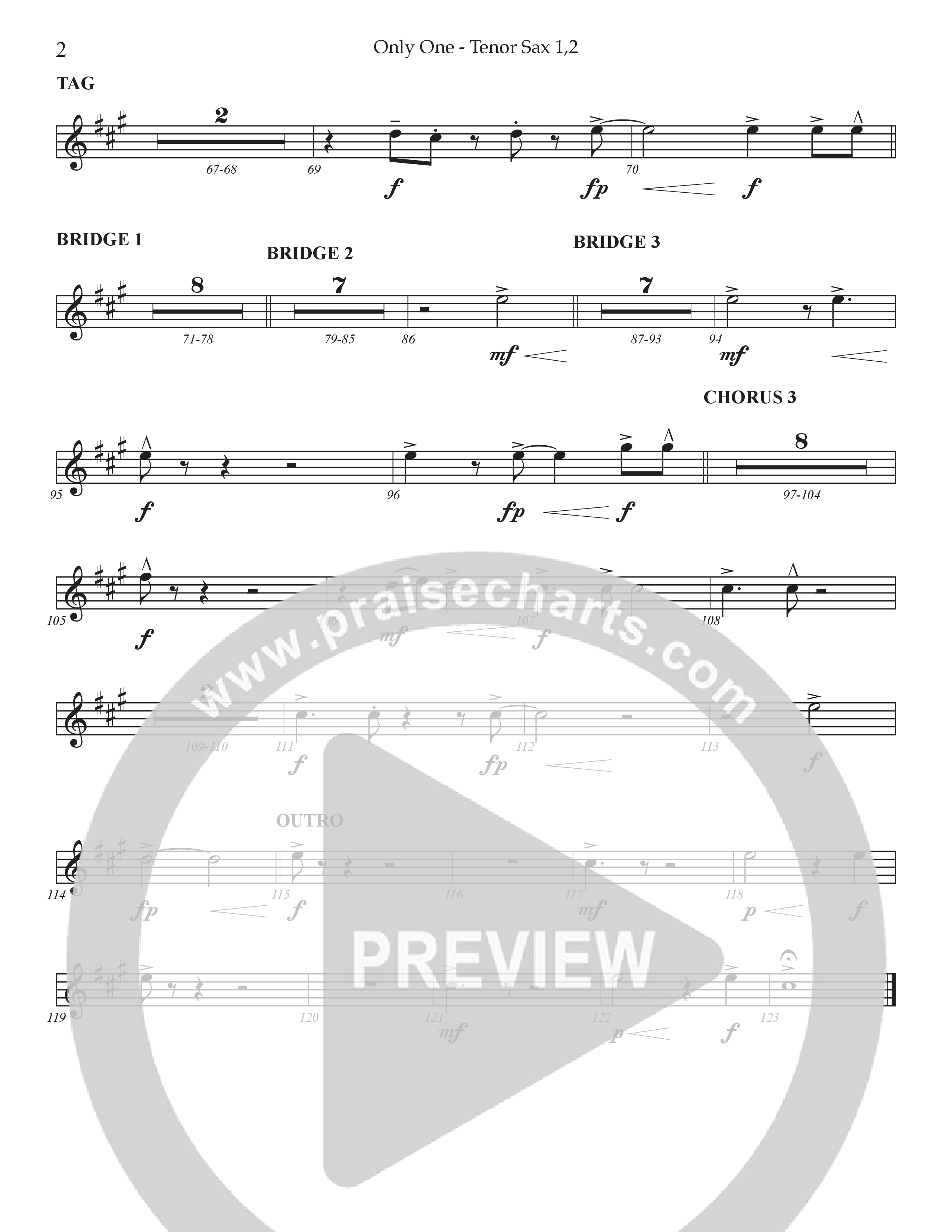 Only One Tenor Sax 1/2 (Prestonwood Worship / Arr. Dylan McNab / Orch. Johann Acuna)