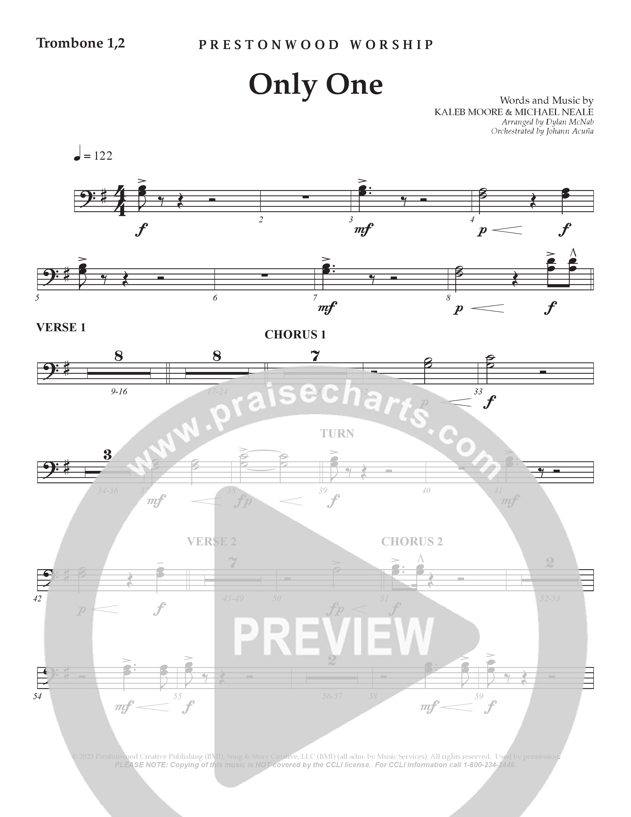 Only One Trombone 1/2 (Prestonwood Worship / Arr. Dylan McNab / Orch. Johann Acuna)