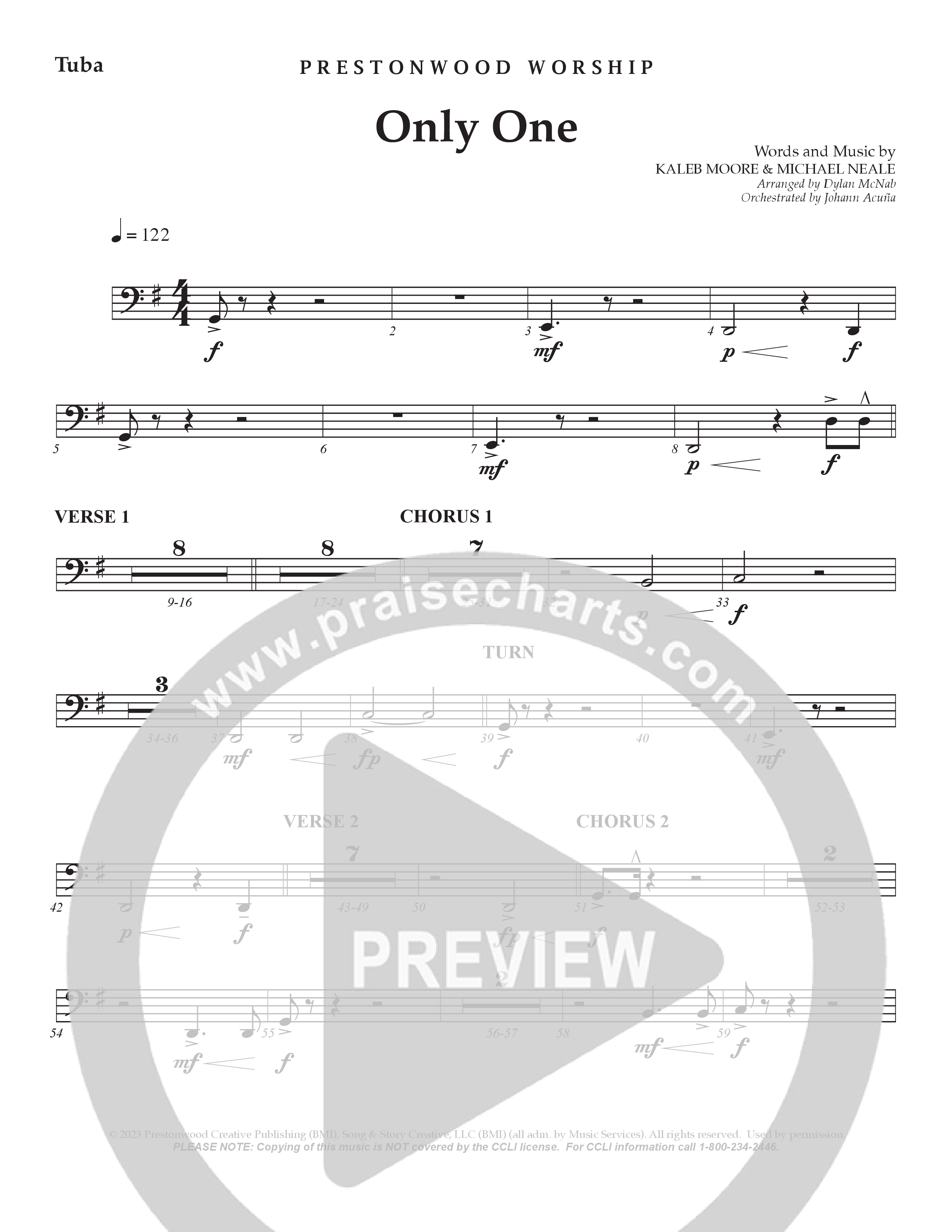 Only One Tuba (Prestonwood Worship / Arr. Dylan McNab / Orch. Johann Acuna)