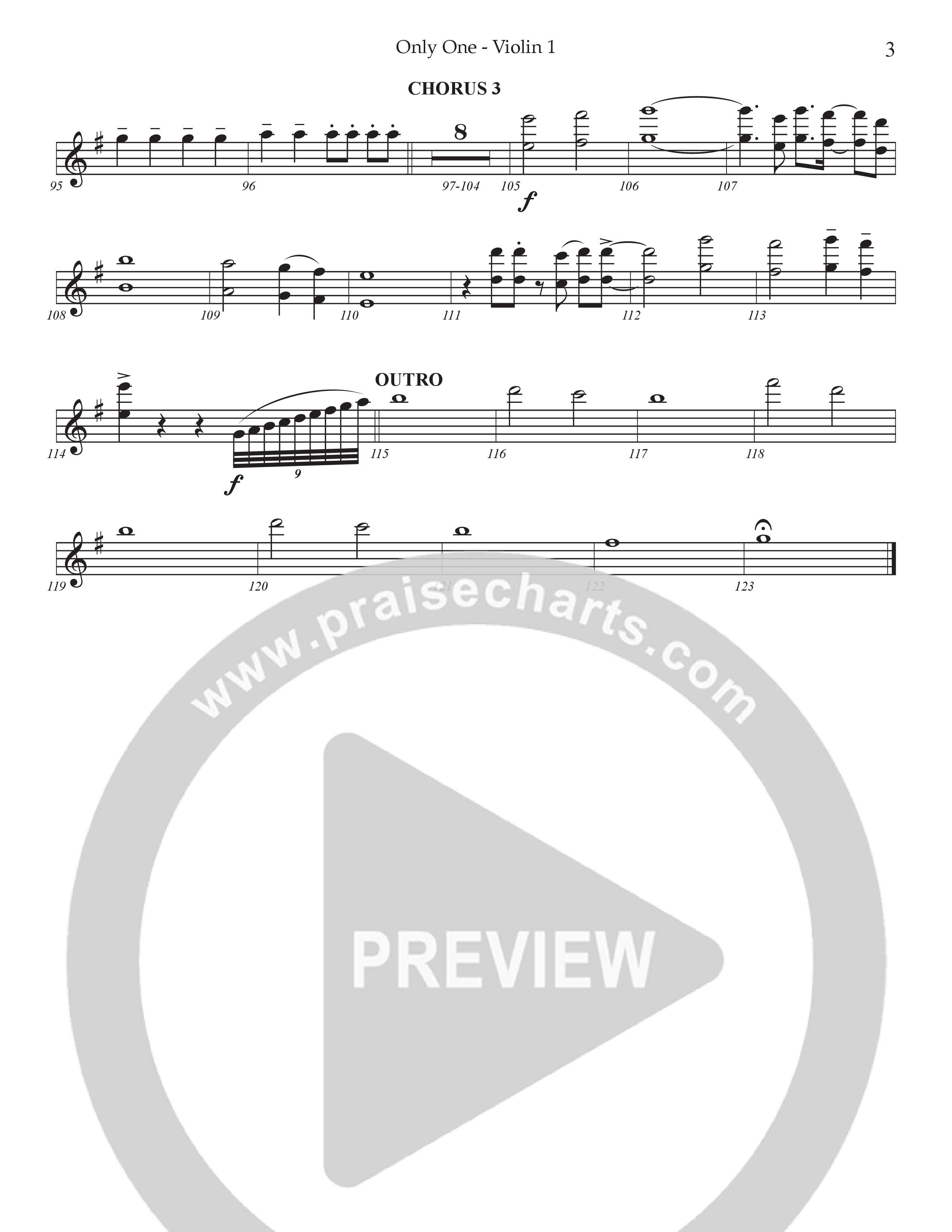 Only One Violin 1 (Prestonwood Worship / Arr. Dylan McNab / Orch. Johann Acuna)