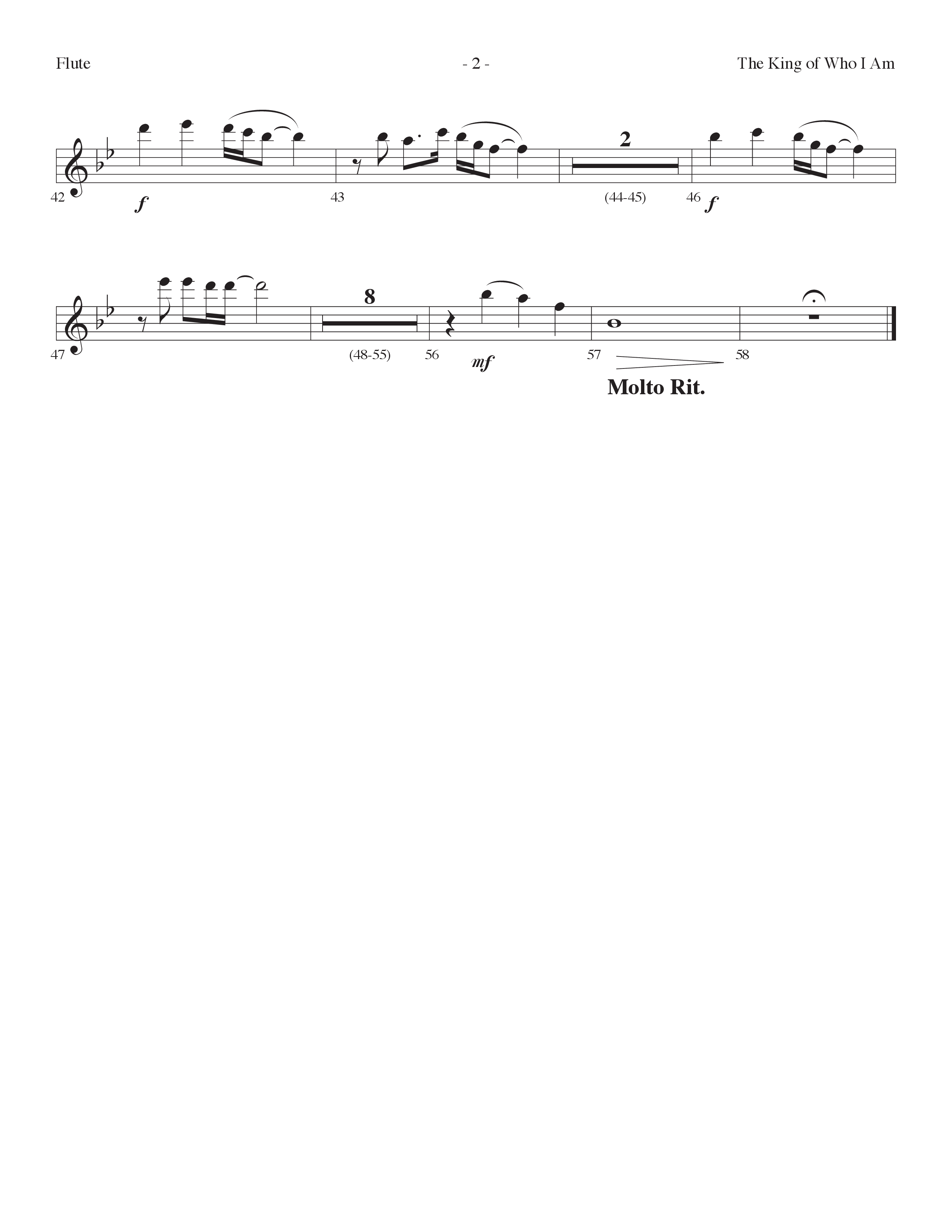 The King Of Who I Am (Choral Anthem SATB) Flute (Lifeway Choral / Arr. Dennis Allen)