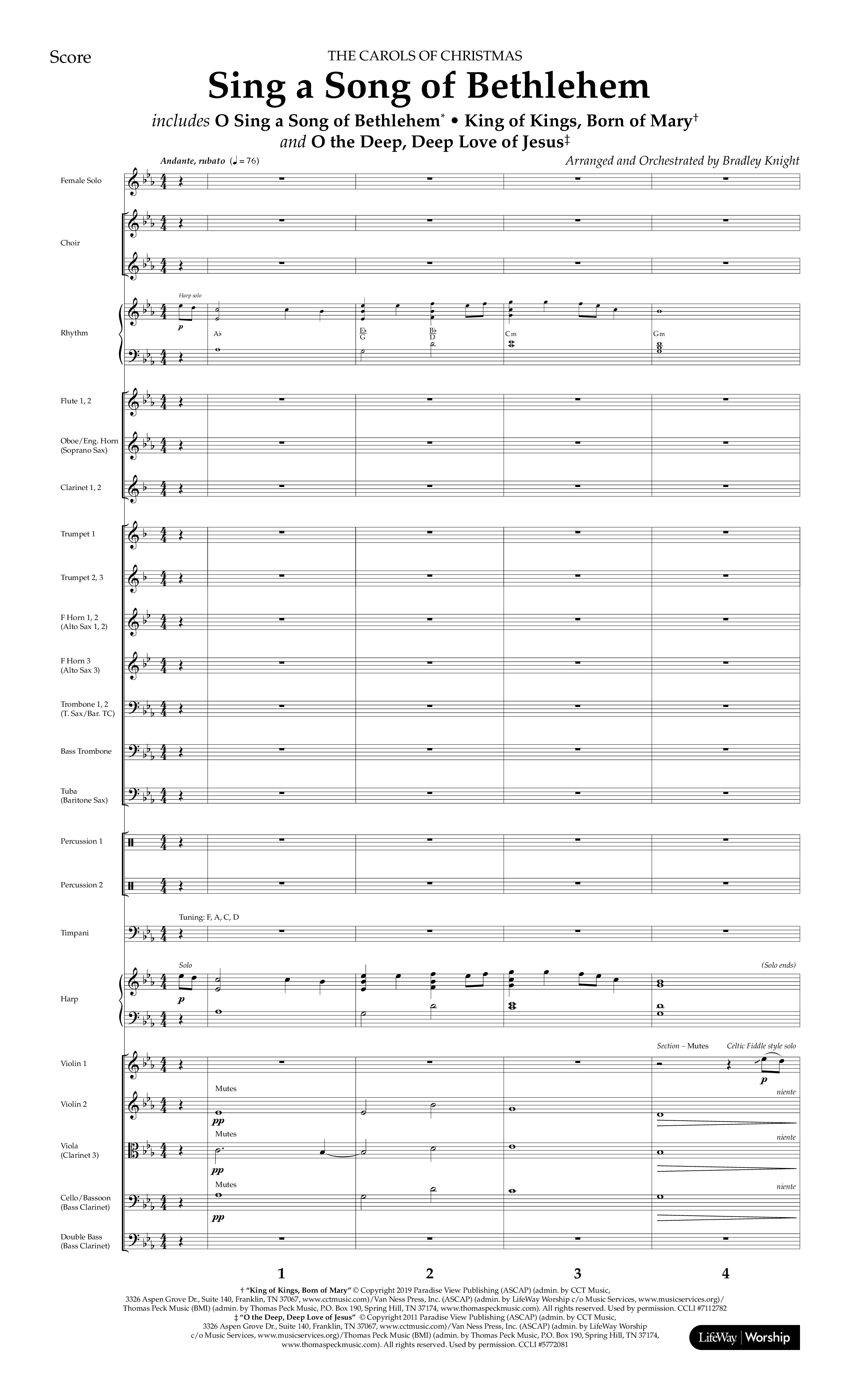 The Carols Of Christmas Vol 1 (12 Song Choral Collection) Song 3 (Orchestration) (Lifeway Choral / Arr. Bradley Knight)