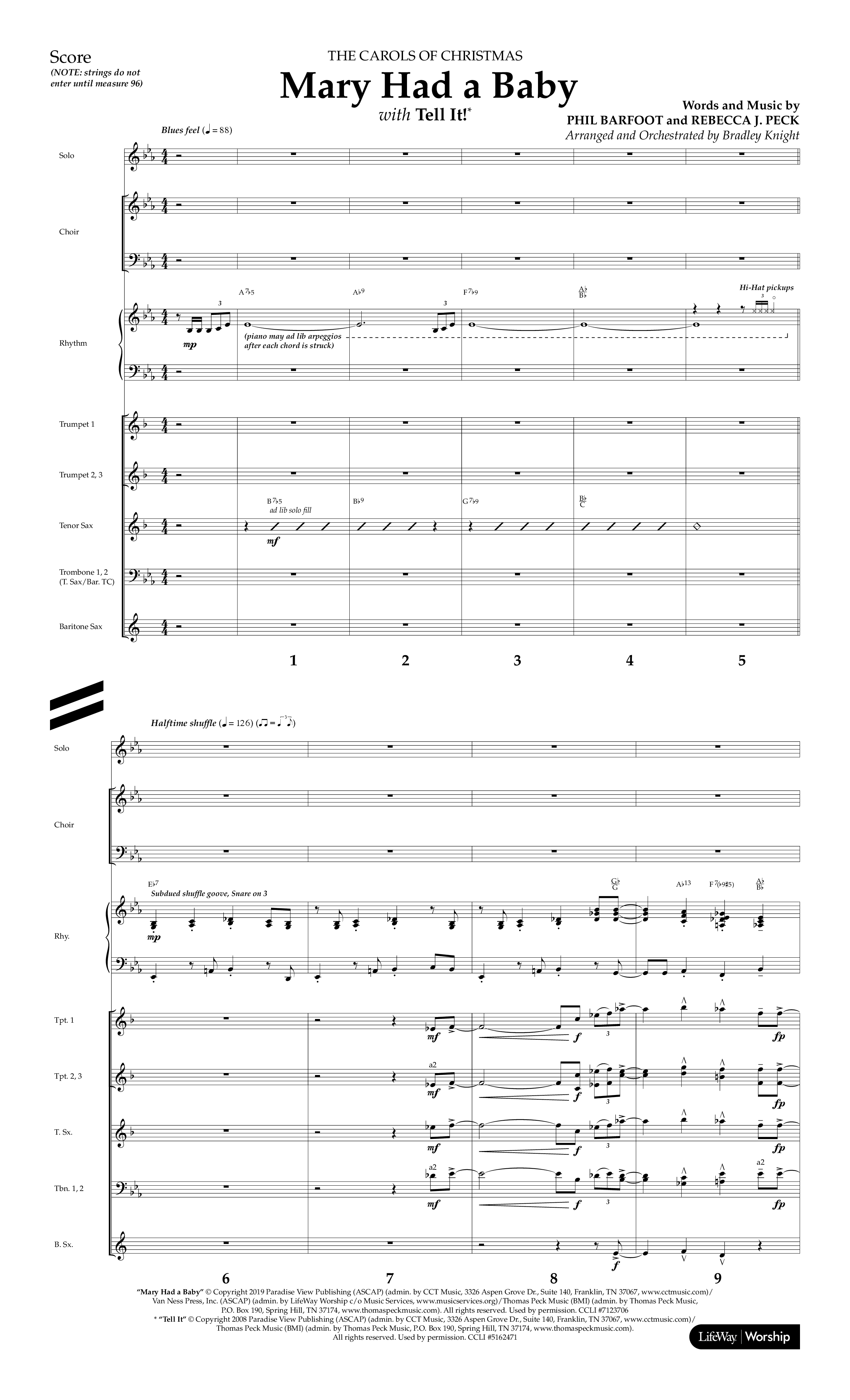 The Carols Of Christmas Vol 1 (12 Song Choral Collection) Song 6 (Orchestration) (Lifeway Choral / Arr. Bradley Knight)