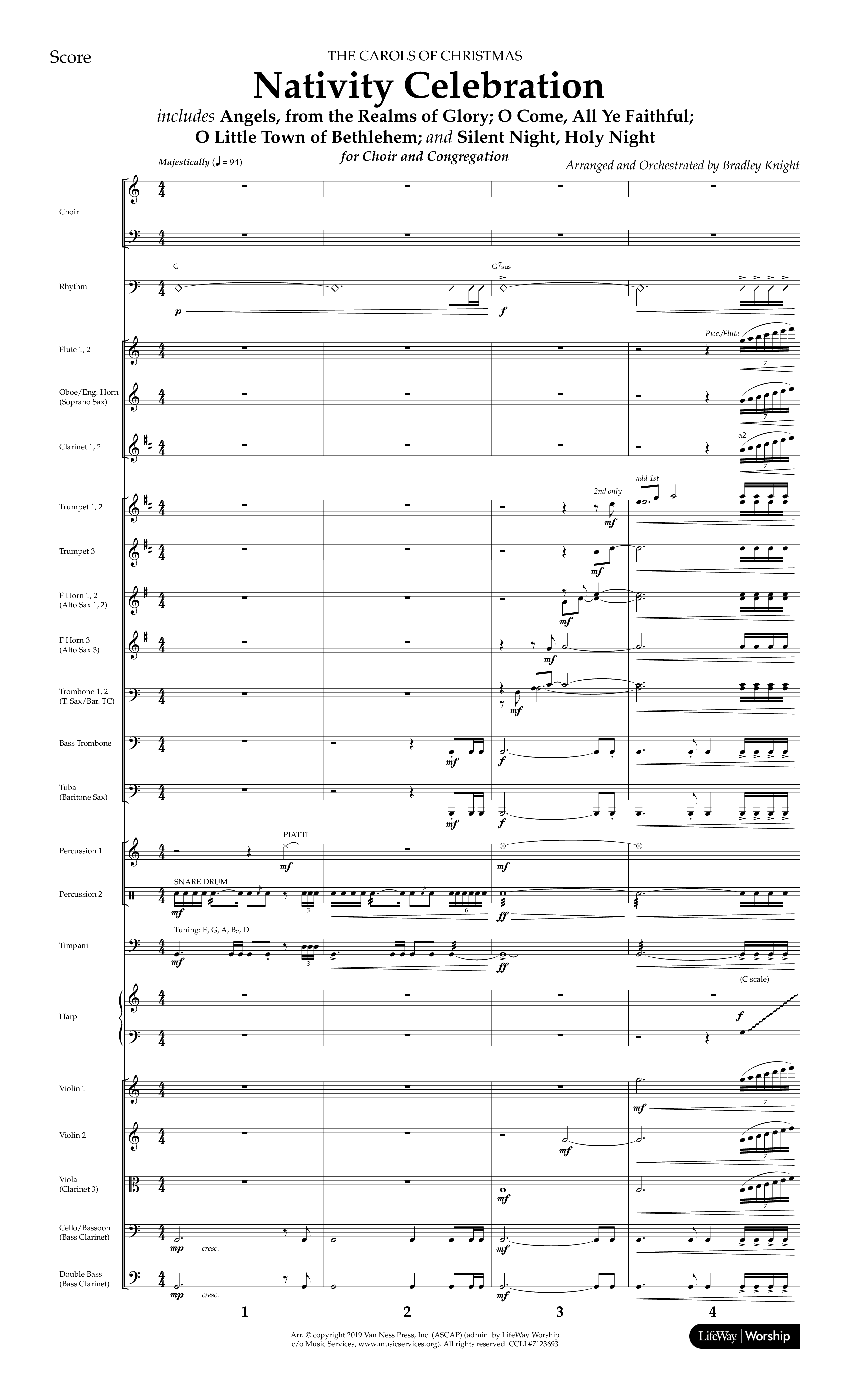 The Carols Of Christmas Vol 1 (12 Song Choral Collection) Song 7 (Orchestration) (Lifeway Choral / Arr. Bradley Knight)