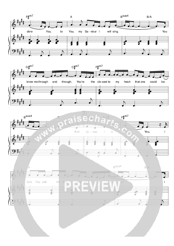 Jesus I Adore You Lead & Piano (Hillsong Worship)