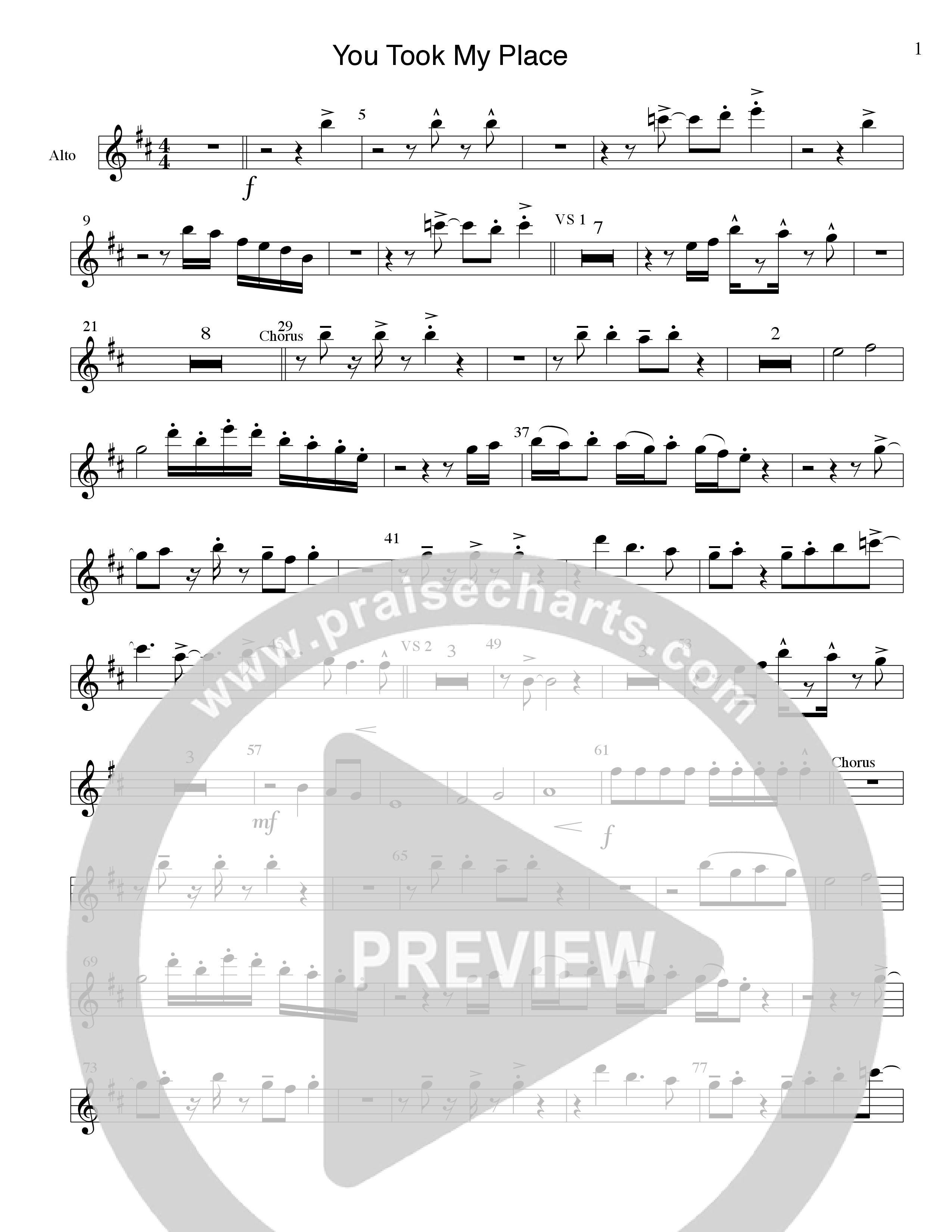 You Took My Place Alto Sax (Tommy Walker)