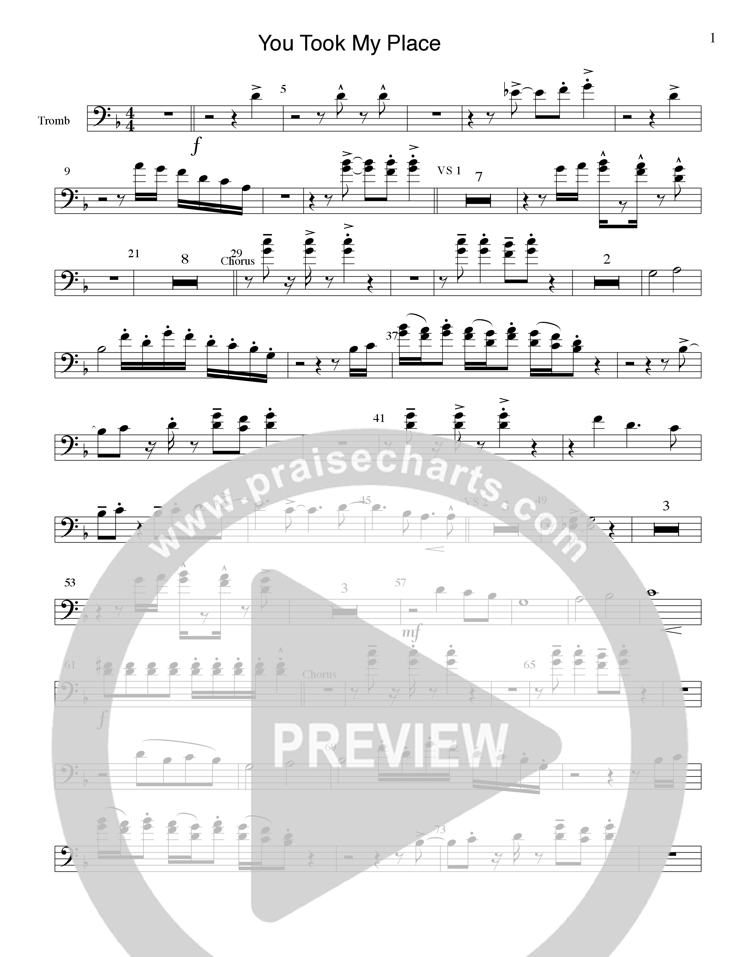 You Took My Place Trombone (Tommy Walker)