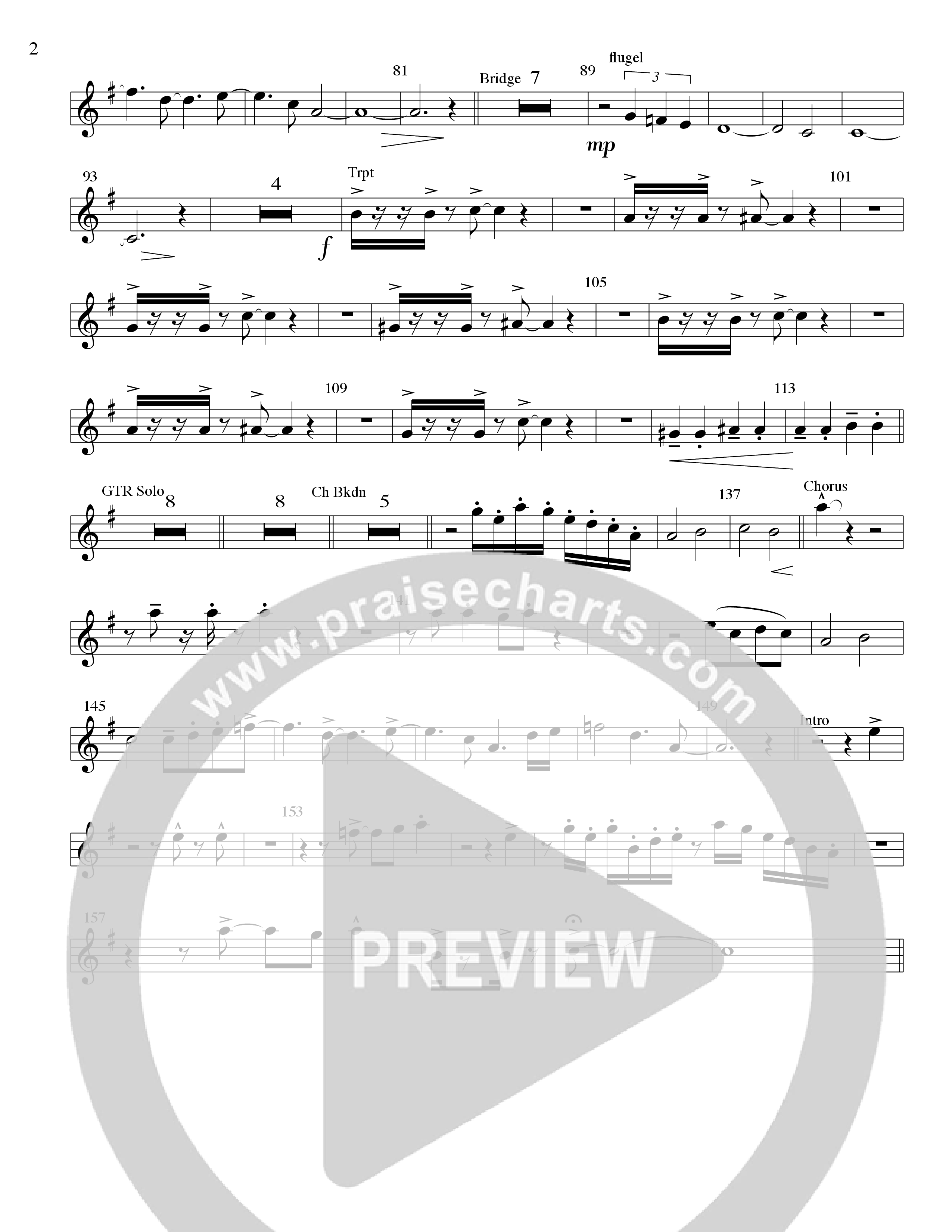 You Took My Place Trumpet (Tommy Walker)