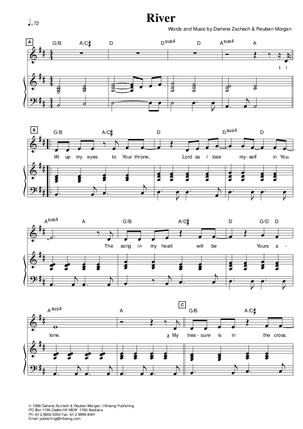 River Piano/Vocal (Hillsong Worship)