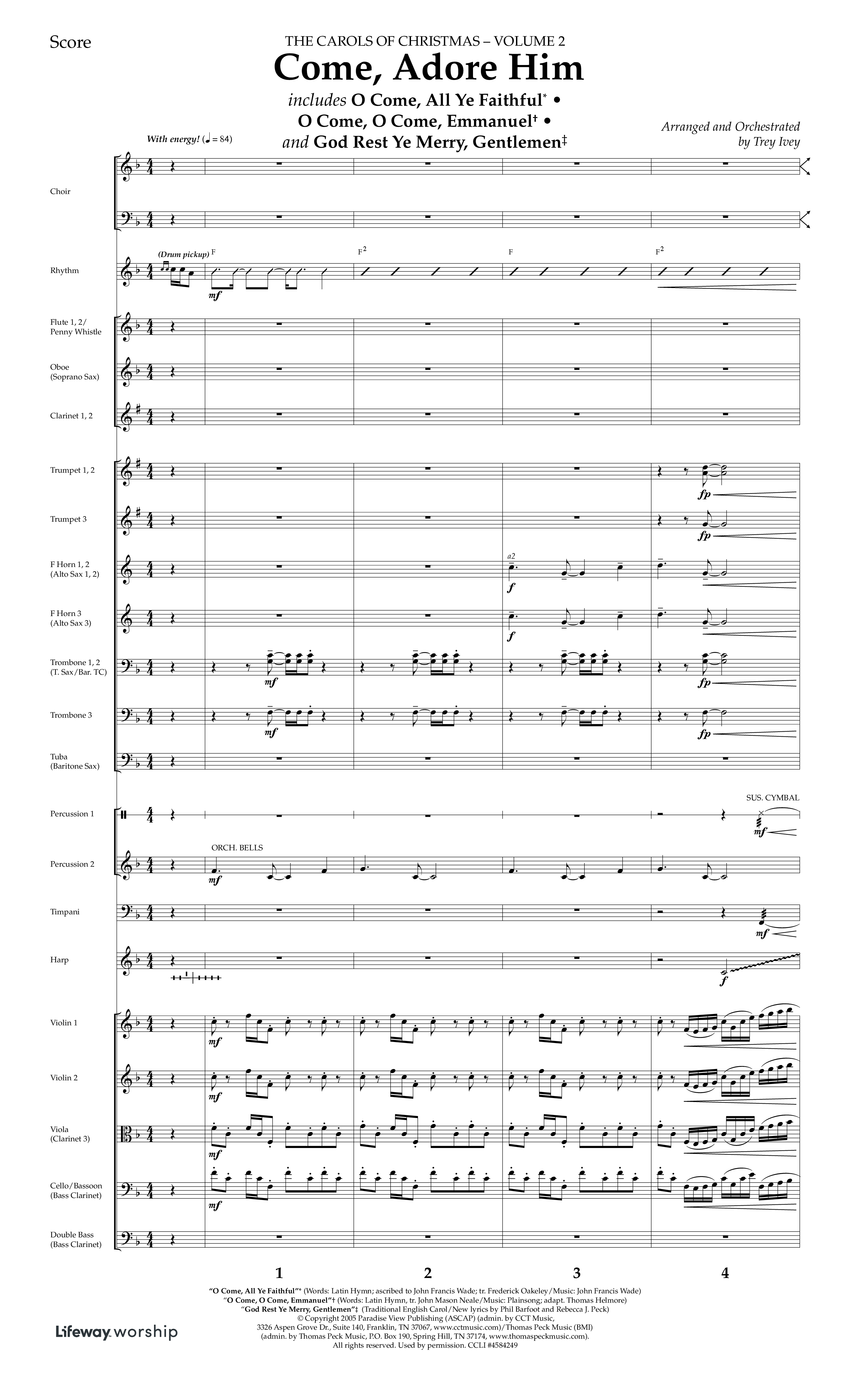 The Carols Of Christmas Vol 2 (13 Song Choral Collection) Song 3 (Orchestration) (Lifeway Choral / Arr. Trey Ivey)