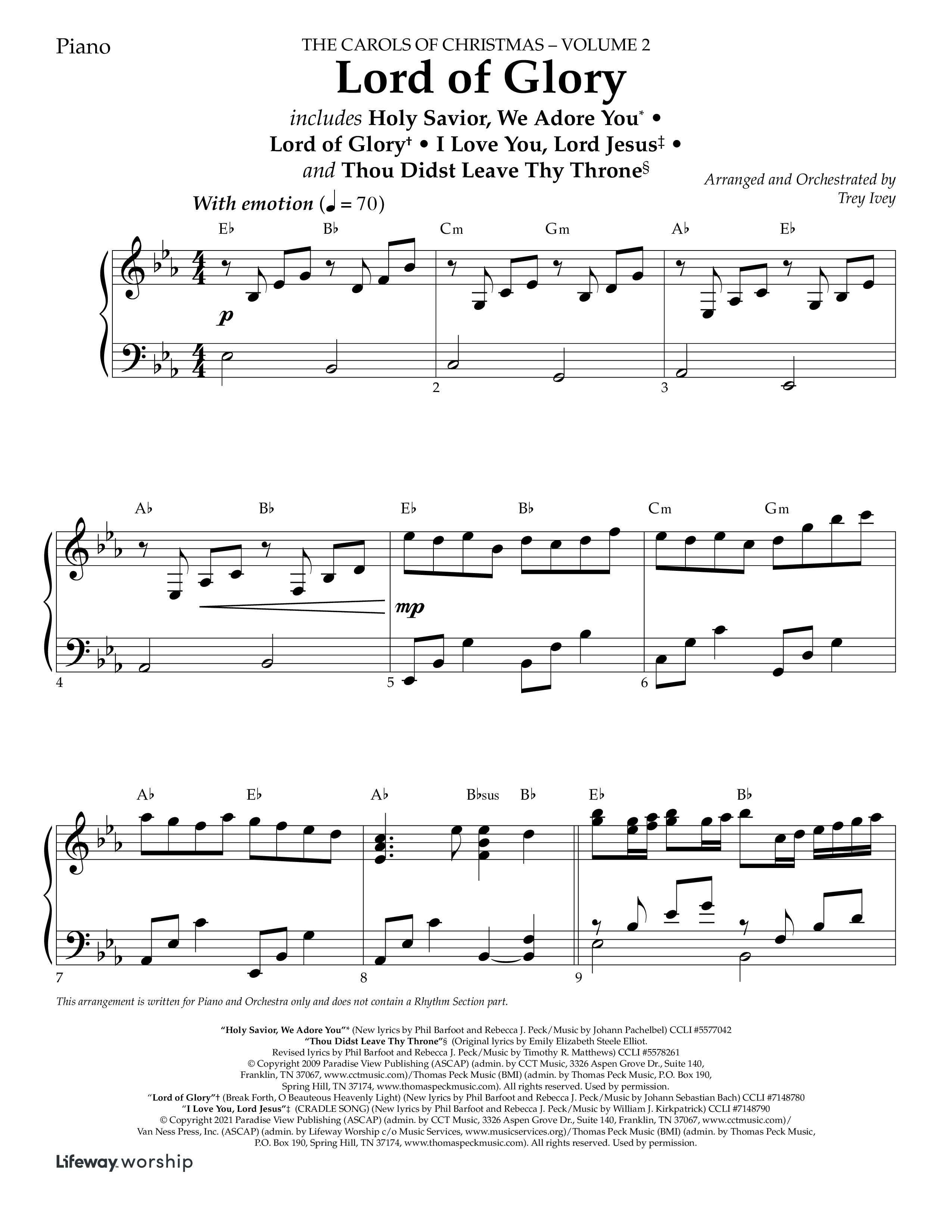 The Carols Of Christmas Vol 2 (13 Song Choral Collection) Song 8 (Lead & Chords) (Lifeway Choral / Arr. Trey Ivey)