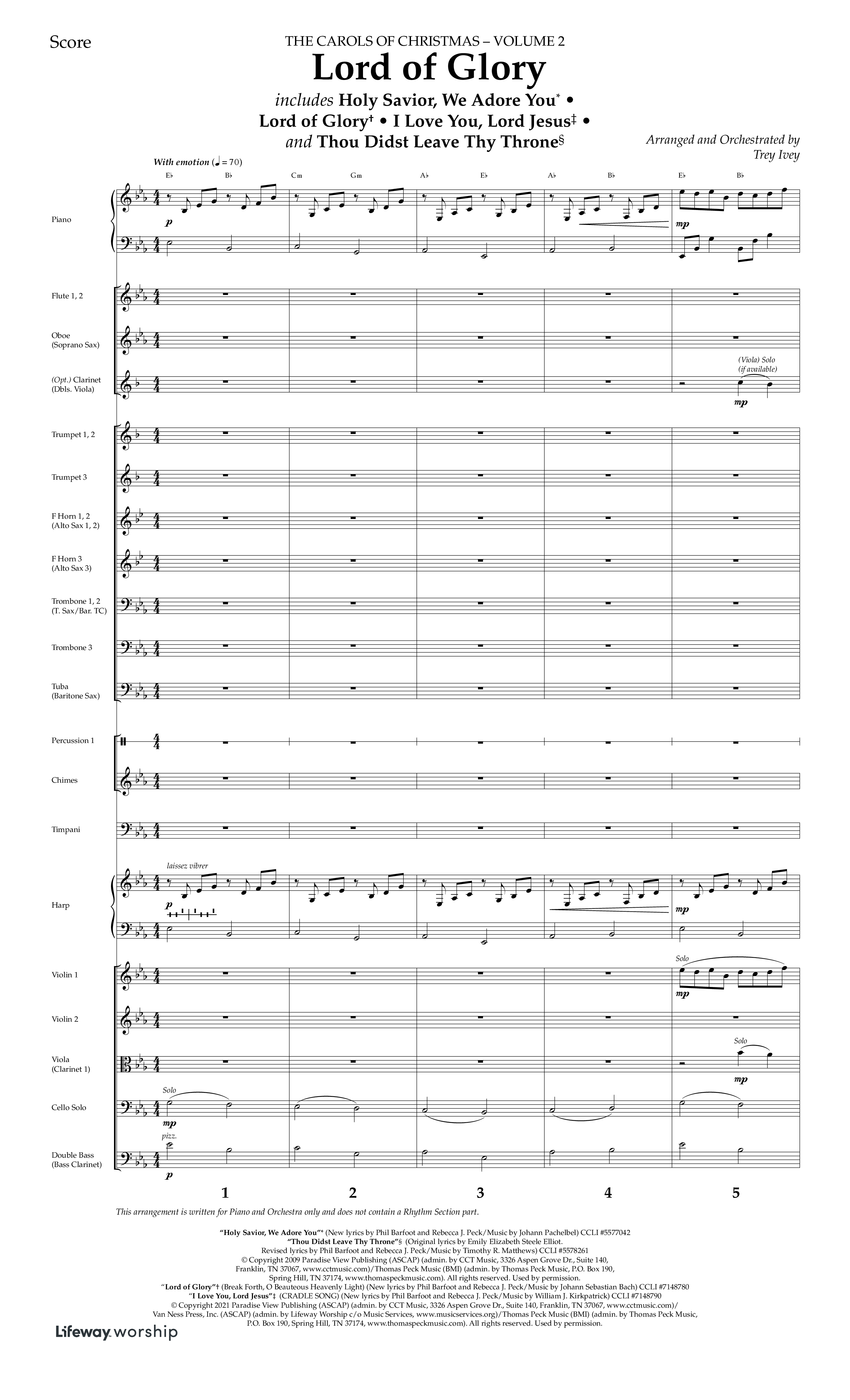 The Carols Of Christmas Vol 2 (13 Song Choral Collection) Song 8 (Orchestration) (Lifeway Choral / Arr. Trey Ivey)