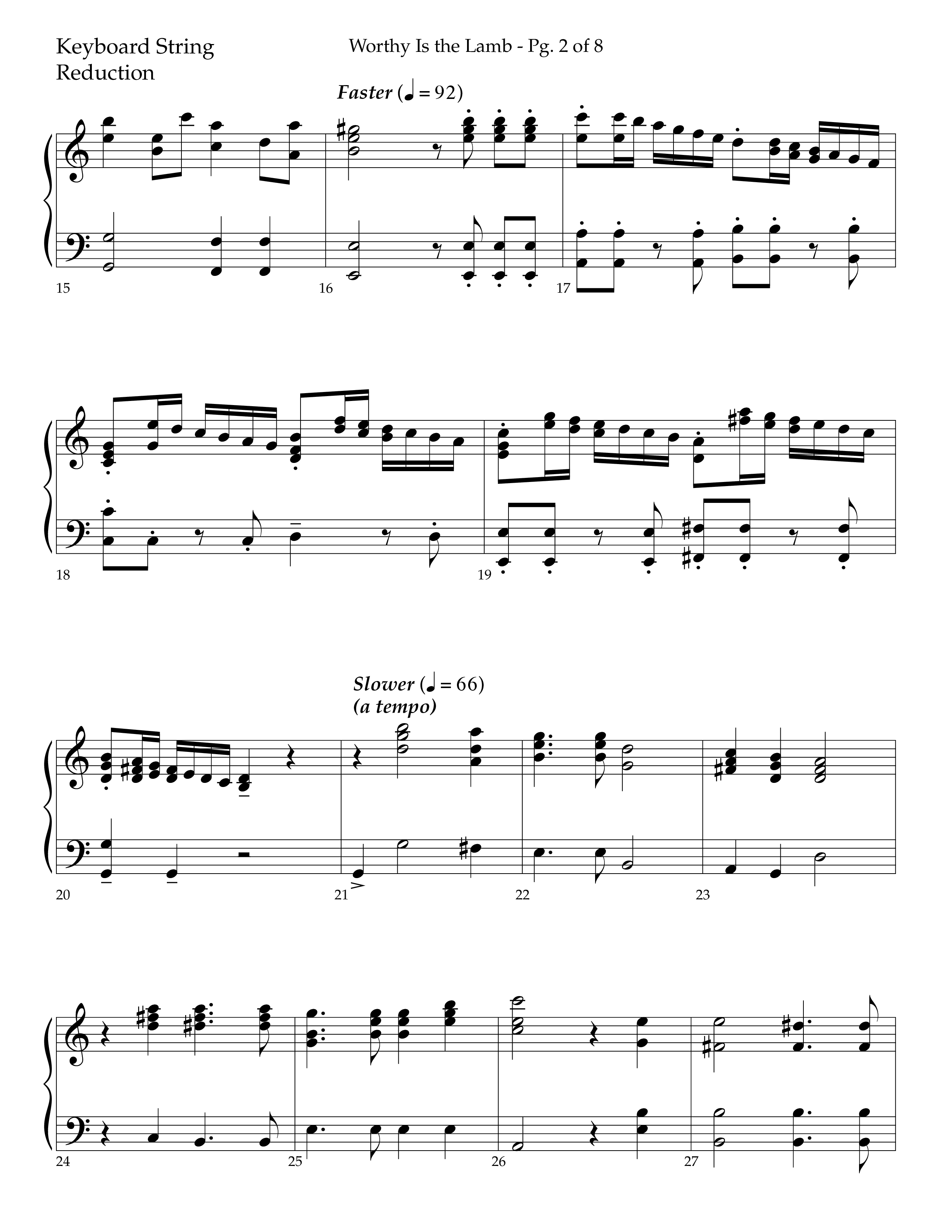 Worthy Is The Lamb (with Gloria) (Choral Anthem SATB) String Reduction (Lifeway Choral / Arr. Trey Ivey)