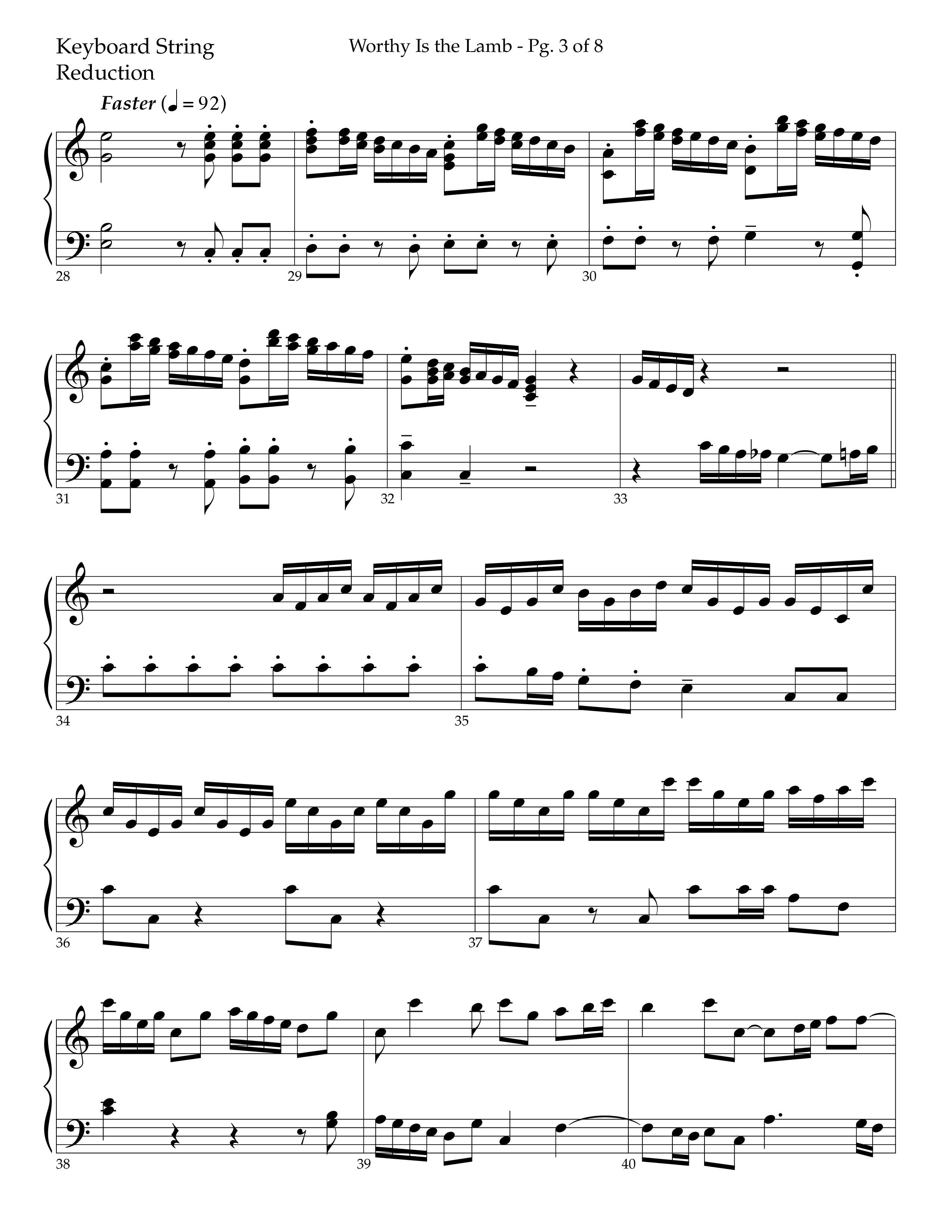 Worthy Is The Lamb (with Gloria) (Choral Anthem SATB) String Reduction (Lifeway Choral / Arr. Trey Ivey)