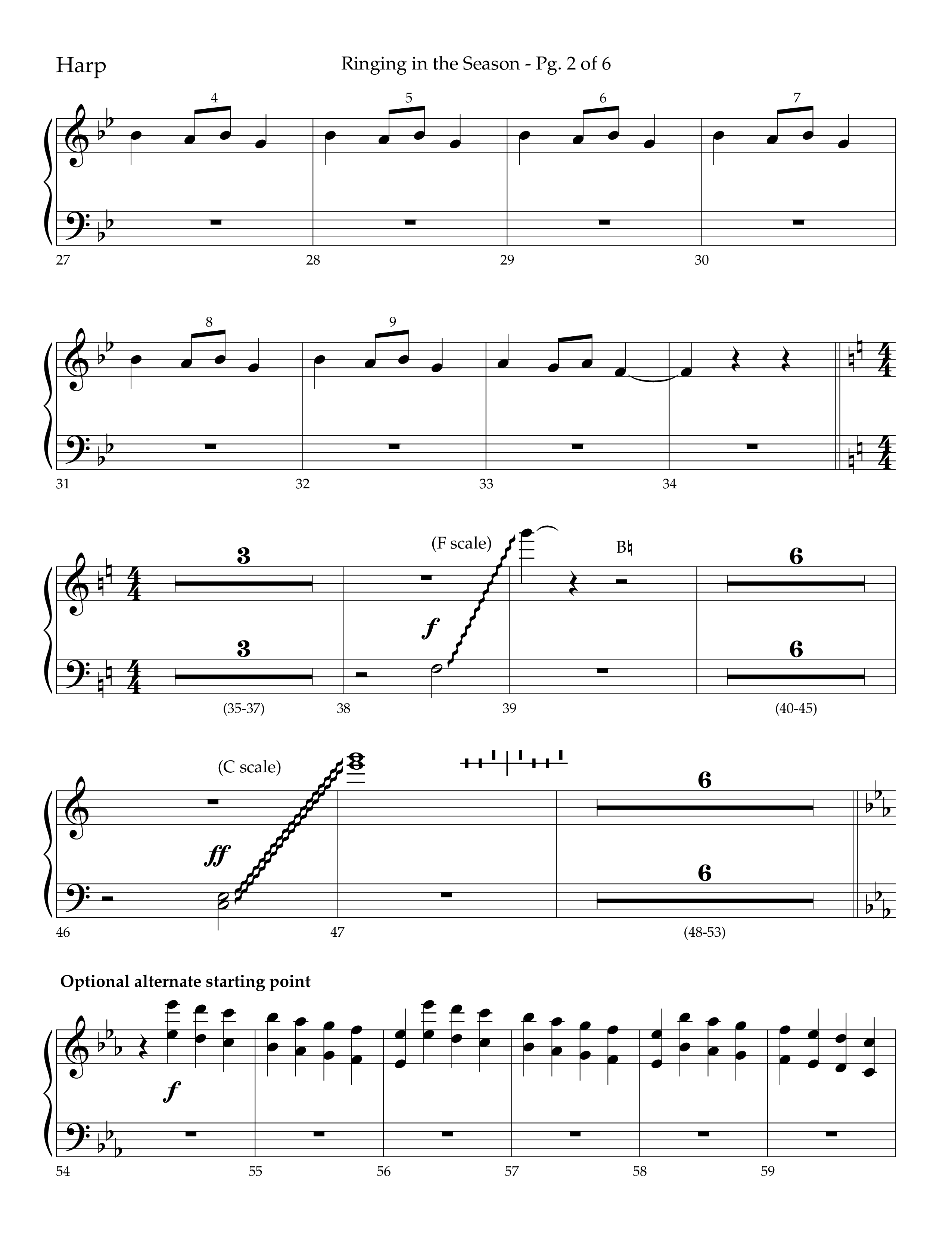 Ringing in the Season (with Ring All the Bells) (Choral Anthem SATB) Harp (Lifeway Choral / Arr. Bradley Knight)