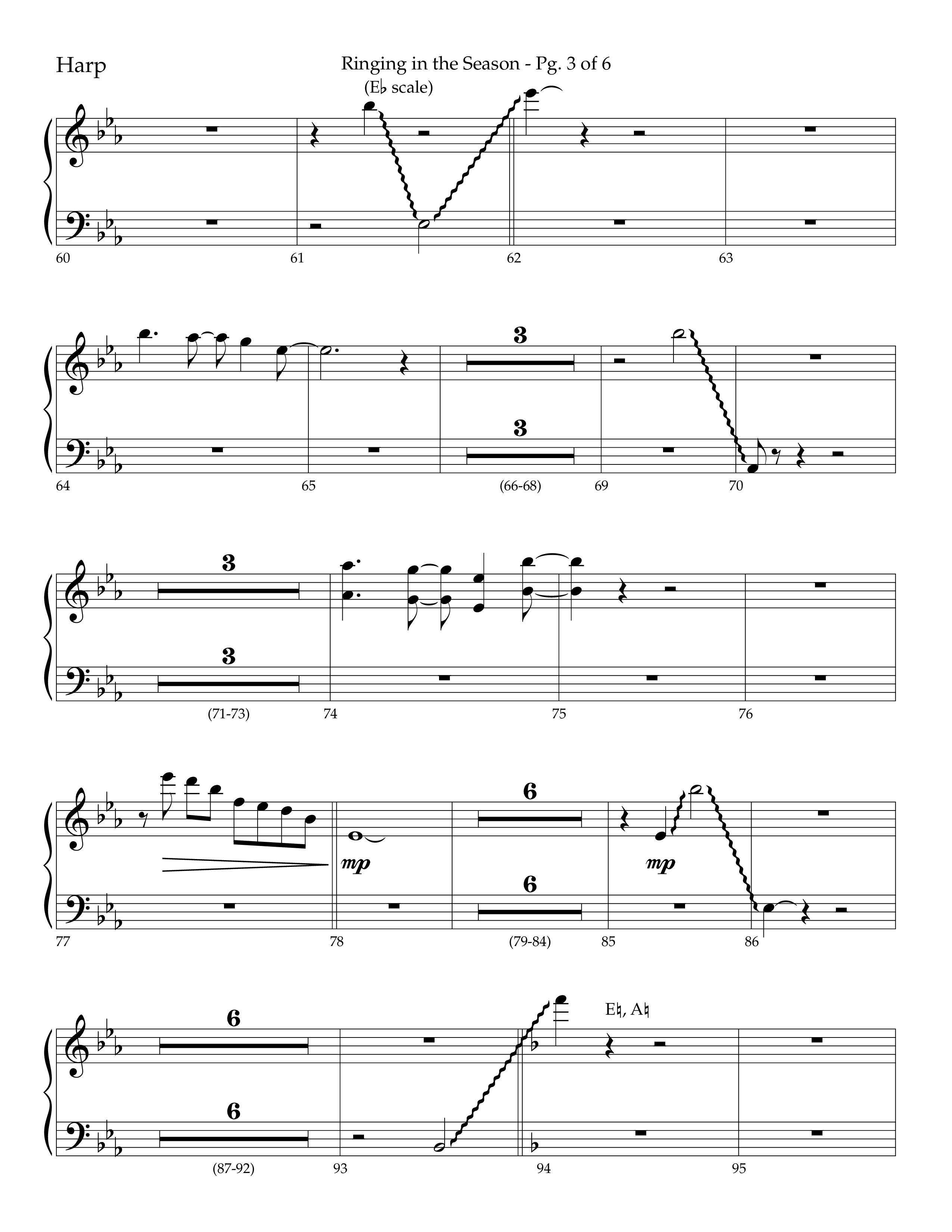 Ringing in the Season (with Ring All the Bells) (Choral Anthem SATB) Harp (Lifeway Choral / Arr. Bradley Knight)