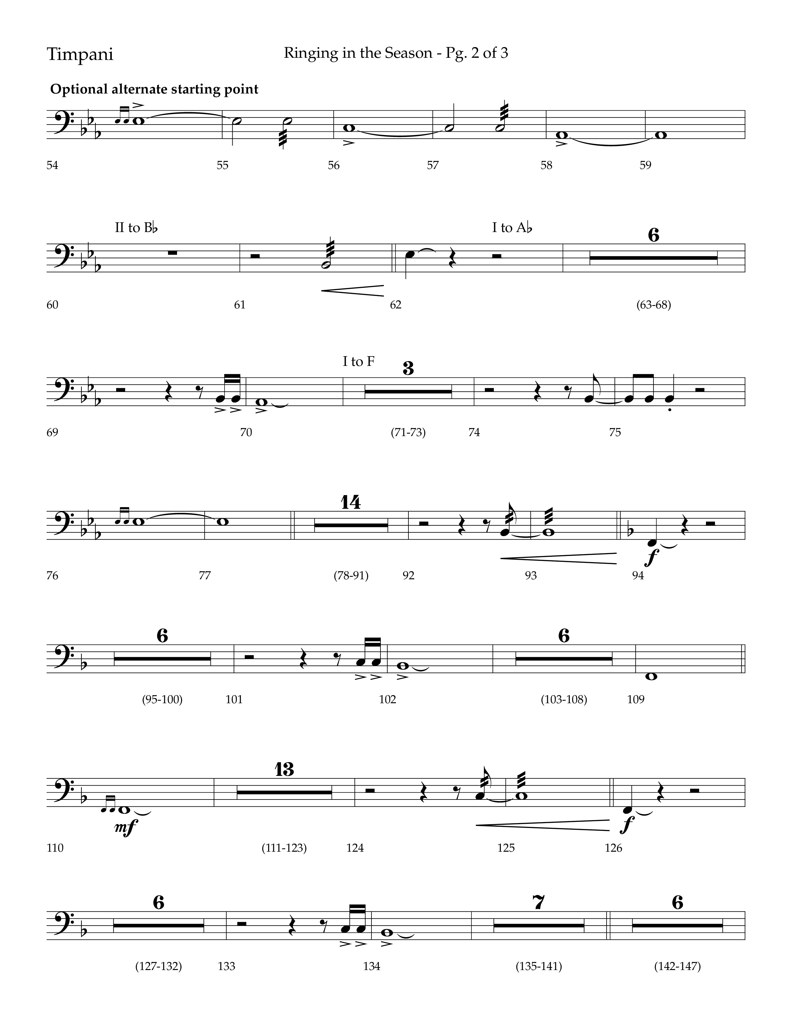 Ringing in the Season (with Ring All the Bells) (Choral Anthem SATB) Timpani (Lifeway Choral / Arr. Bradley Knight)