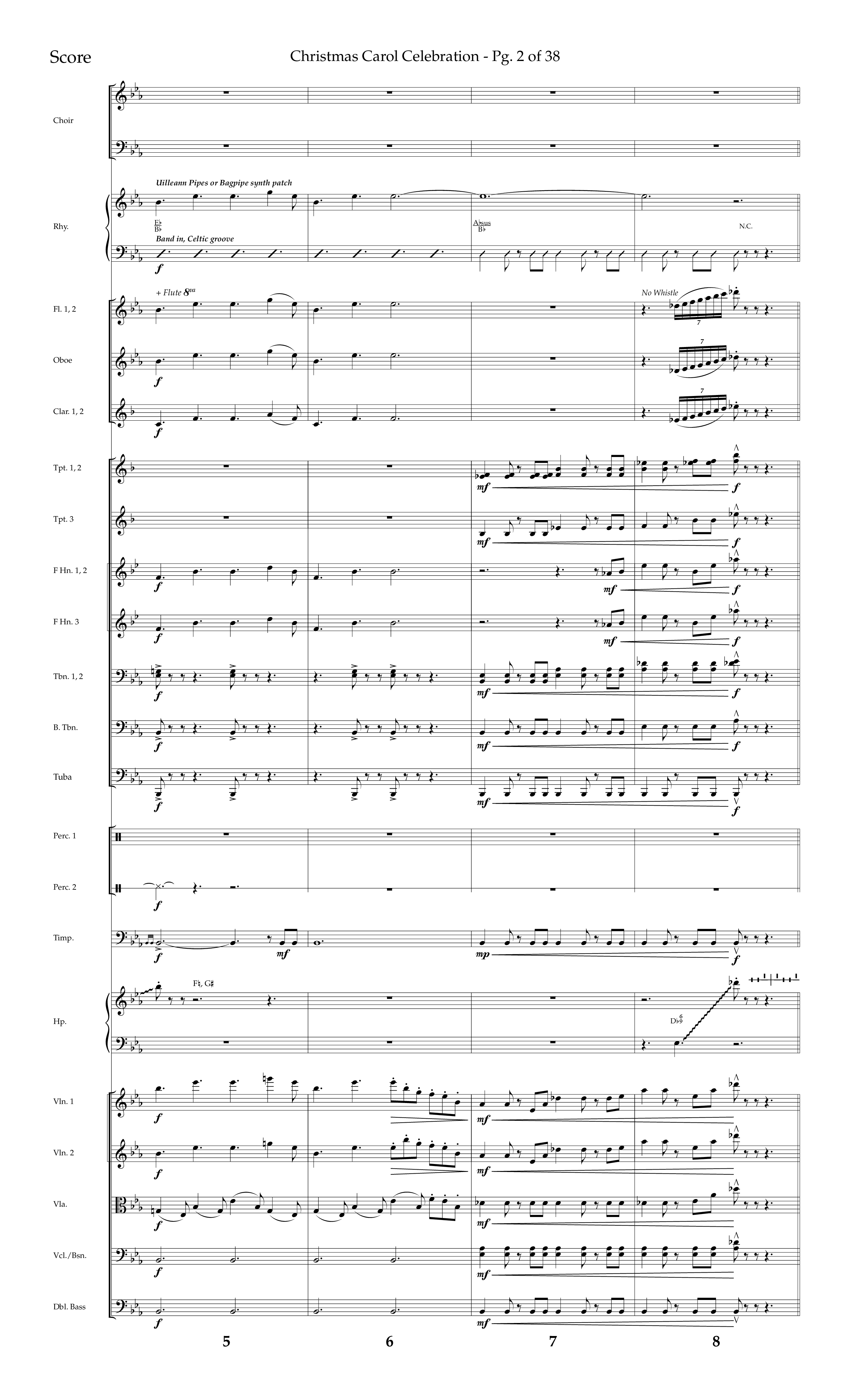 Christmas Carol Celebration (Choral Anthem SATB) Orchestration (Lifeway Choral / Arr. Bradley Knight)