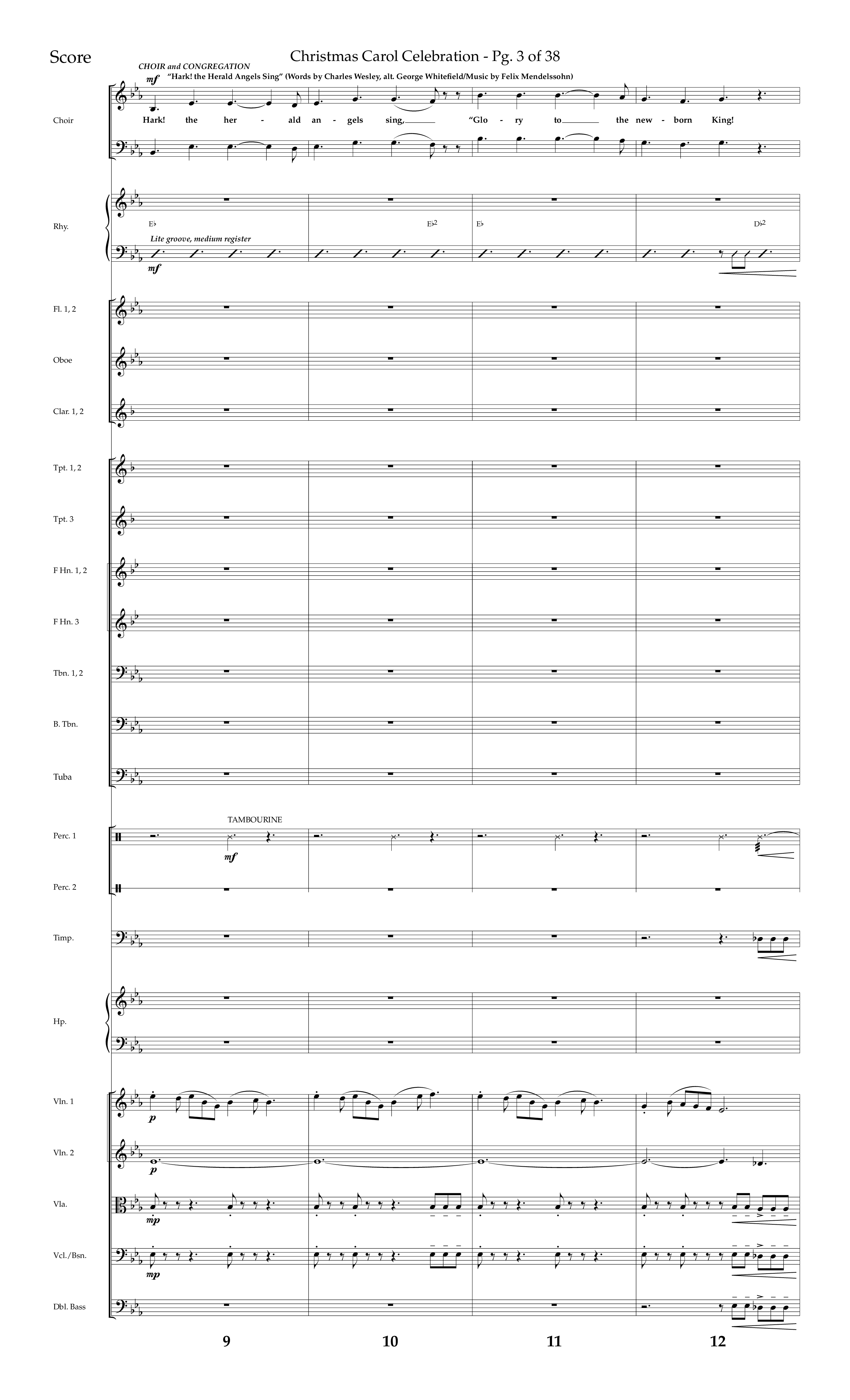 Christmas Carol Celebration (Choral Anthem SATB) Orchestration (Lifeway Choral / Arr. Bradley Knight)