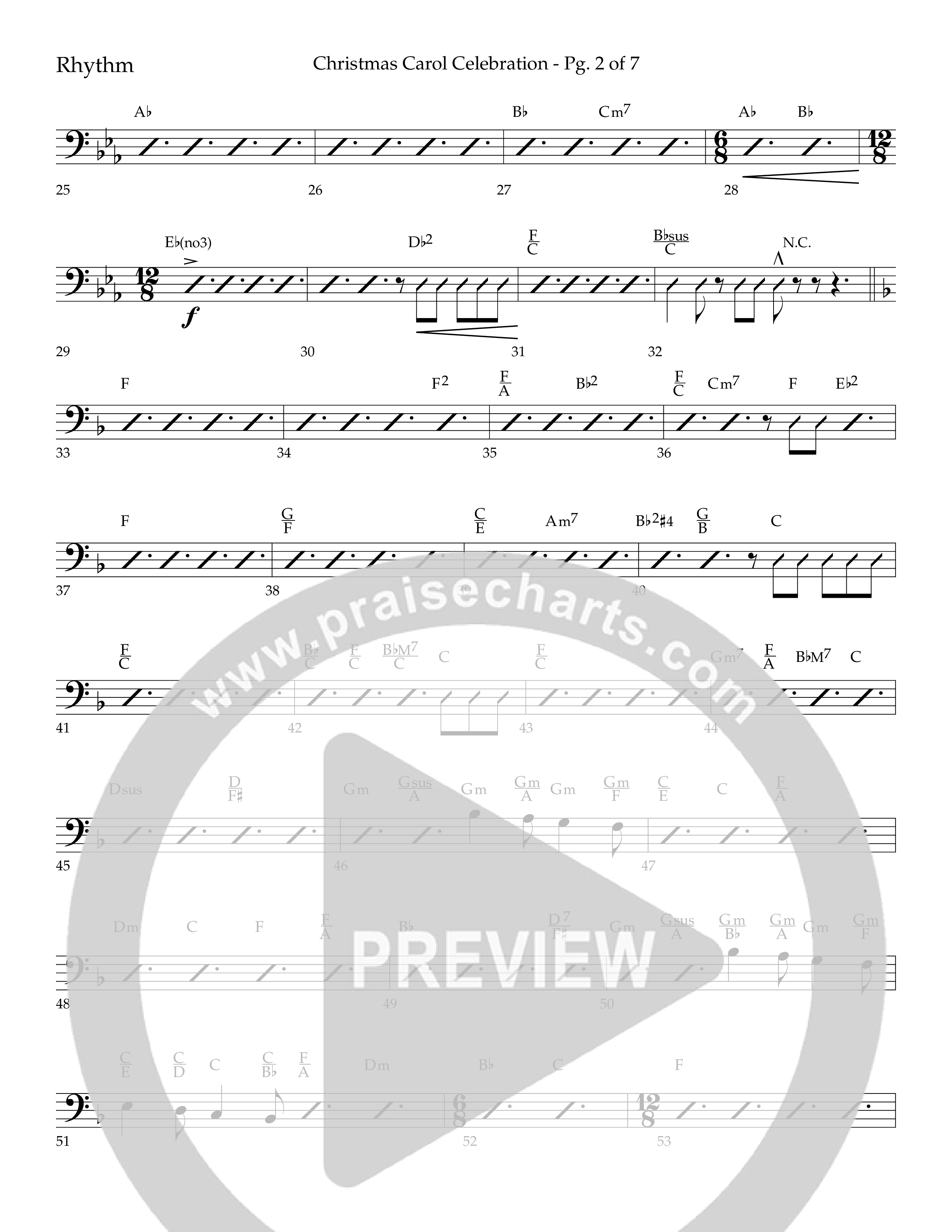 Christmas Carol Celebration (Choral Anthem SATB) Lead Melody & Rhythm (Lifeway Choral / Arr. Bradley Knight)