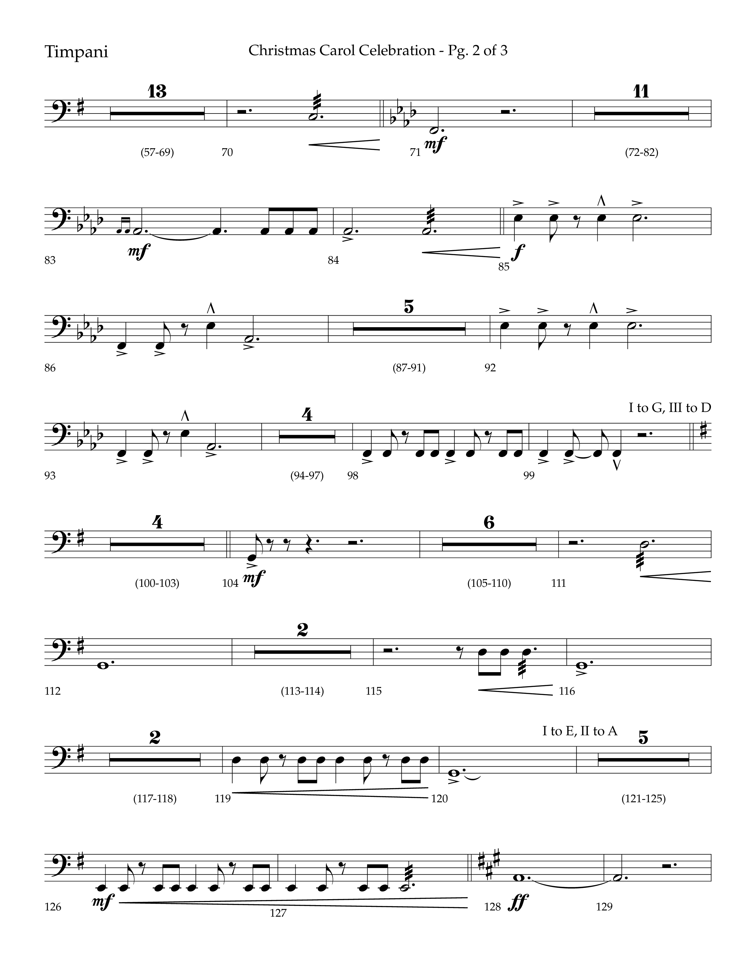 Christmas Carol Celebration (Choral Anthem SATB) Timpani (Lifeway Choral / Arr. Bradley Knight)