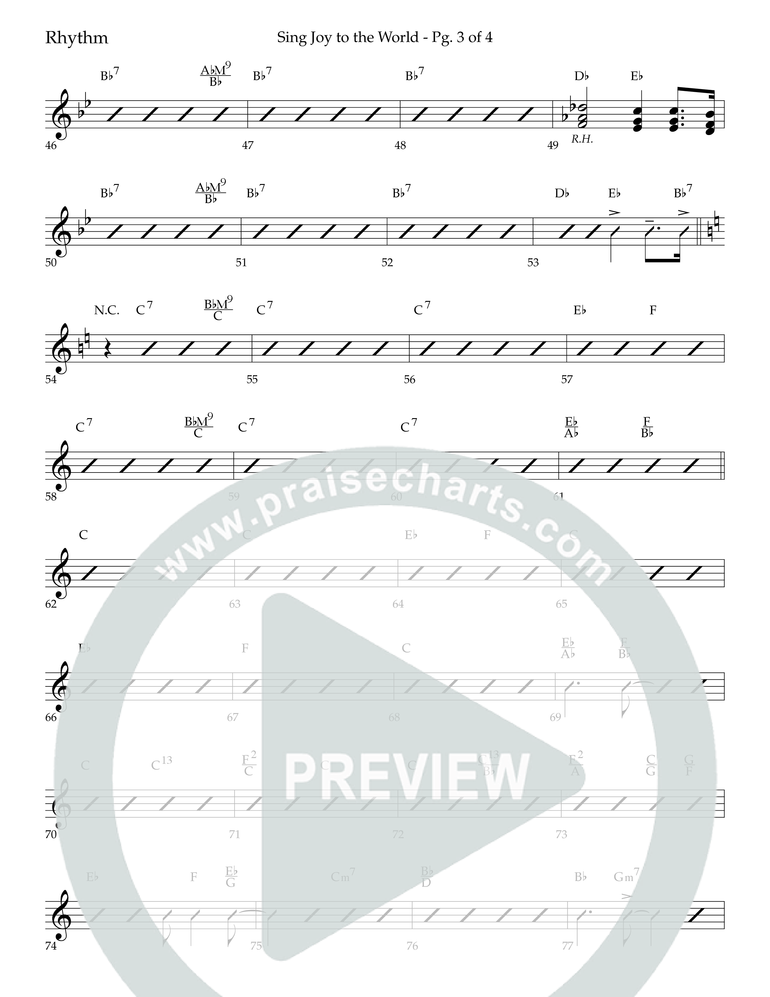 Sing Joy To The World (Choral Anthem SATB) Lead Melody & Rhythm (Lifeway Choral / Arr. Trey Ivey)