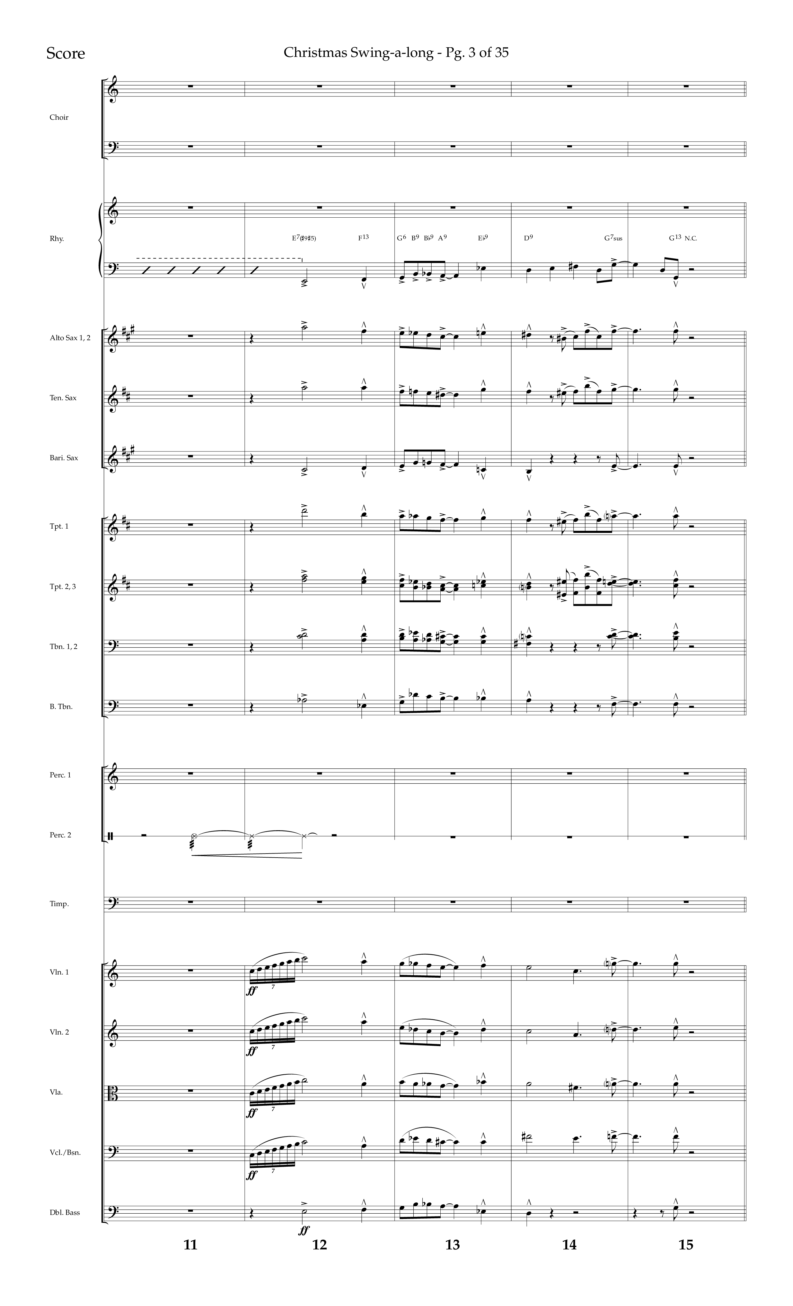 Christmas Swing-A-Long (Choral Anthem SATB) Conductor's Score (Lifeway Choral / Arr. Bradley Knight)