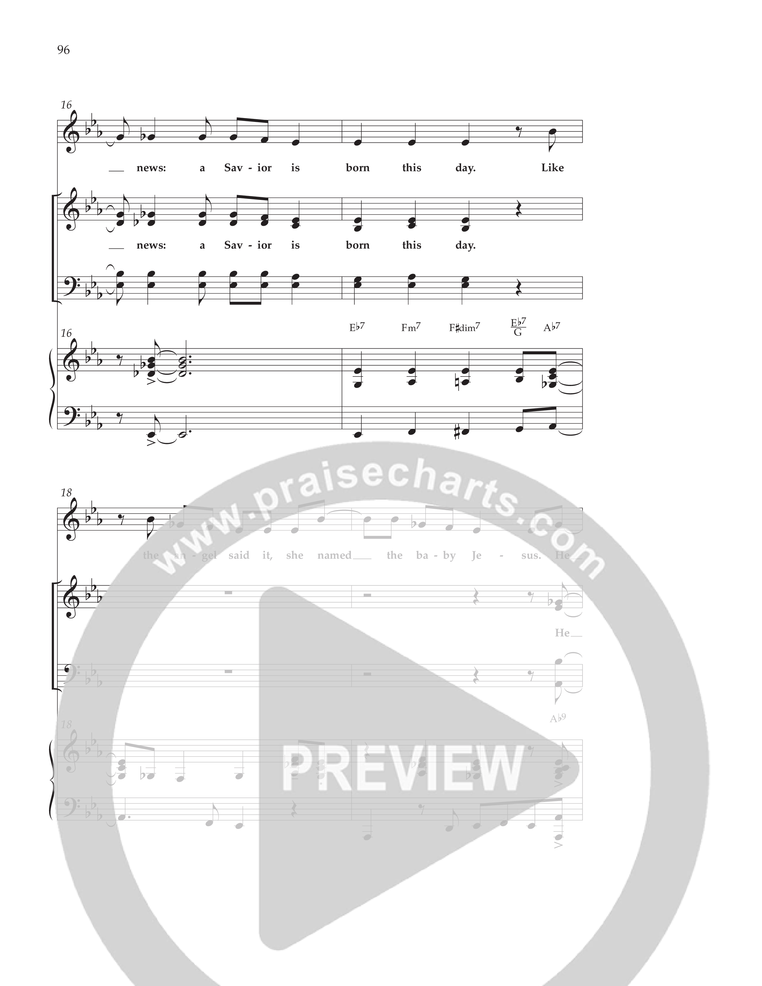 Mary Had a Baby (with Tell It) (Choral Anthem SATB) Anthem (SATB/Piano) (Lifeway Choral / Arr. Bradley Knight)