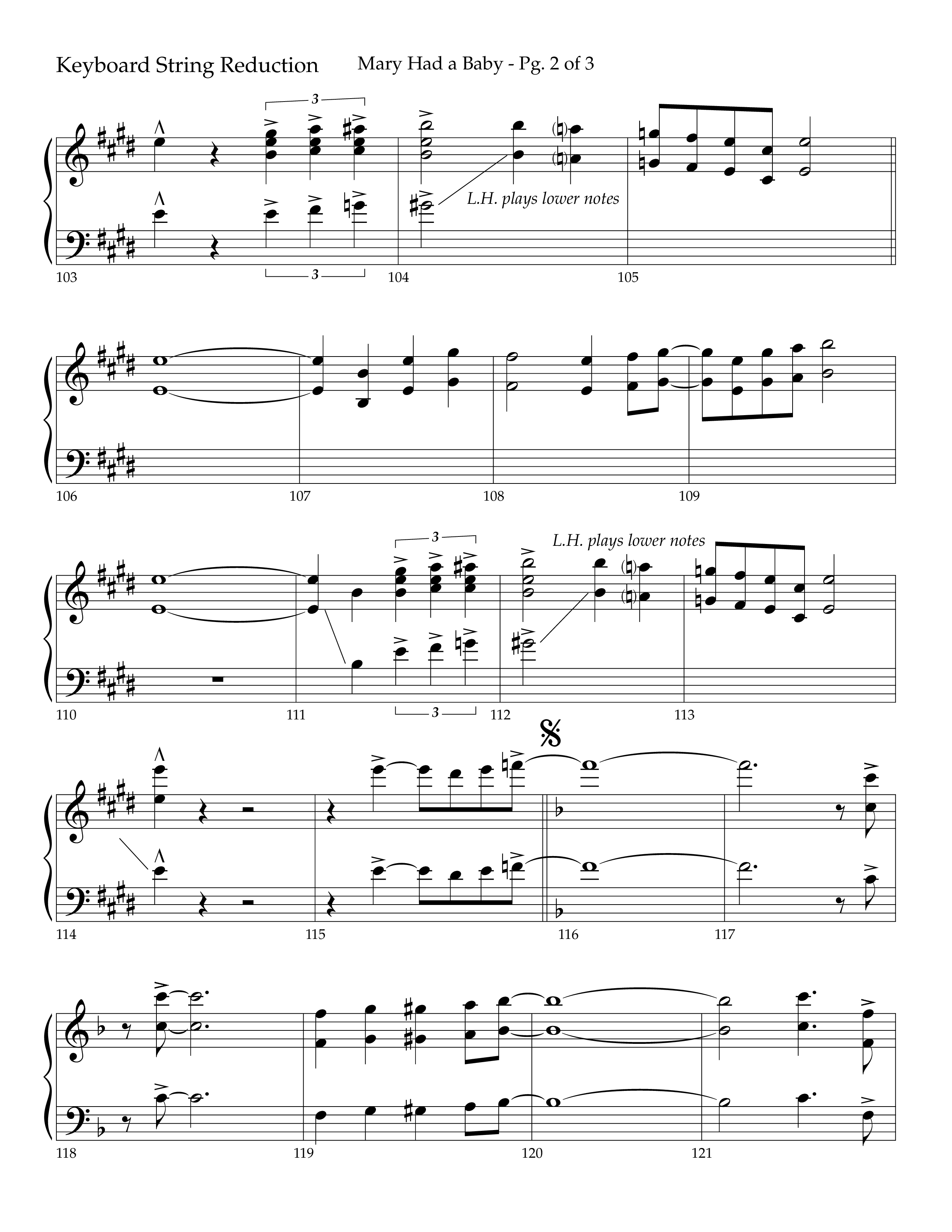 Mary Had a Baby (with Tell It) (Choral Anthem SATB) String Reduction (Lifeway Choral / Arr. Bradley Knight)