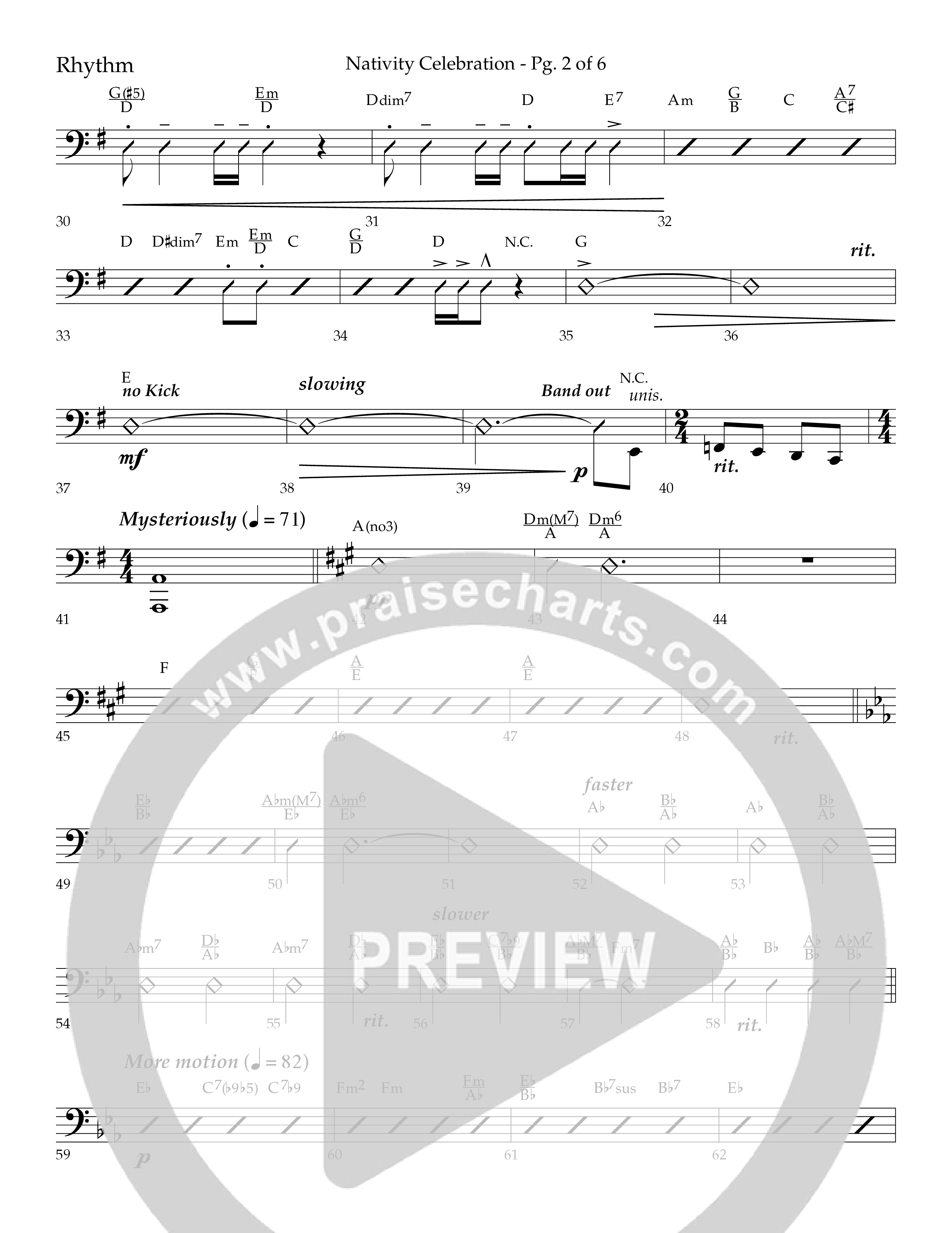 Nativity Celebration (Choral Anthem SATB) Lead Melody & Rhythm (Lifeway Choral / Arr. Bradley Knight)