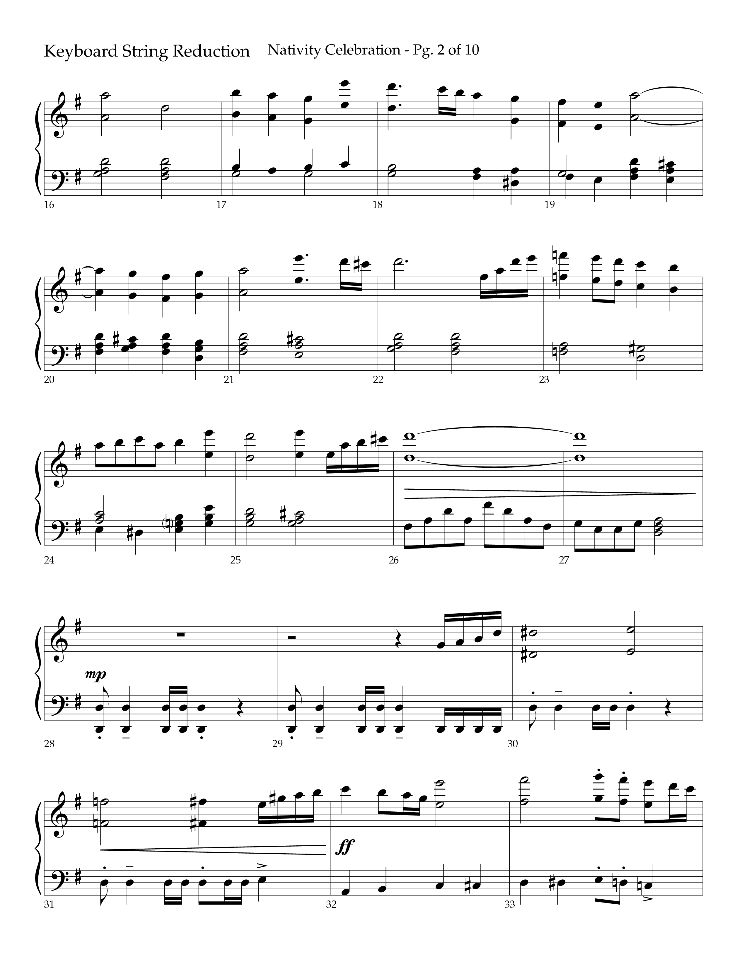 Nativity Celebration (Choral Anthem SATB) String Reduction (Lifeway Choral / Arr. Bradley Knight)