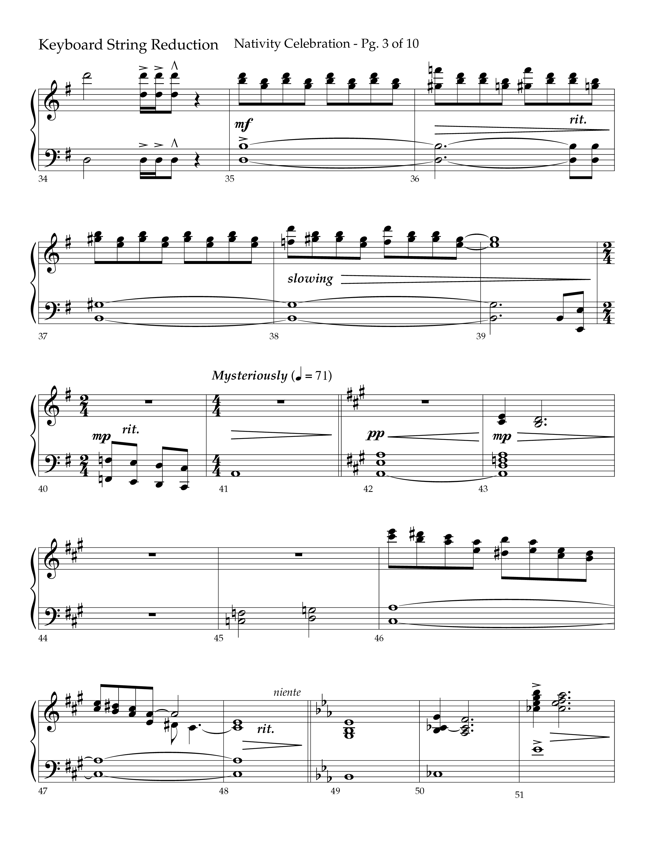 Nativity Celebration (Choral Anthem SATB) String Reduction (Lifeway Choral / Arr. Bradley Knight)