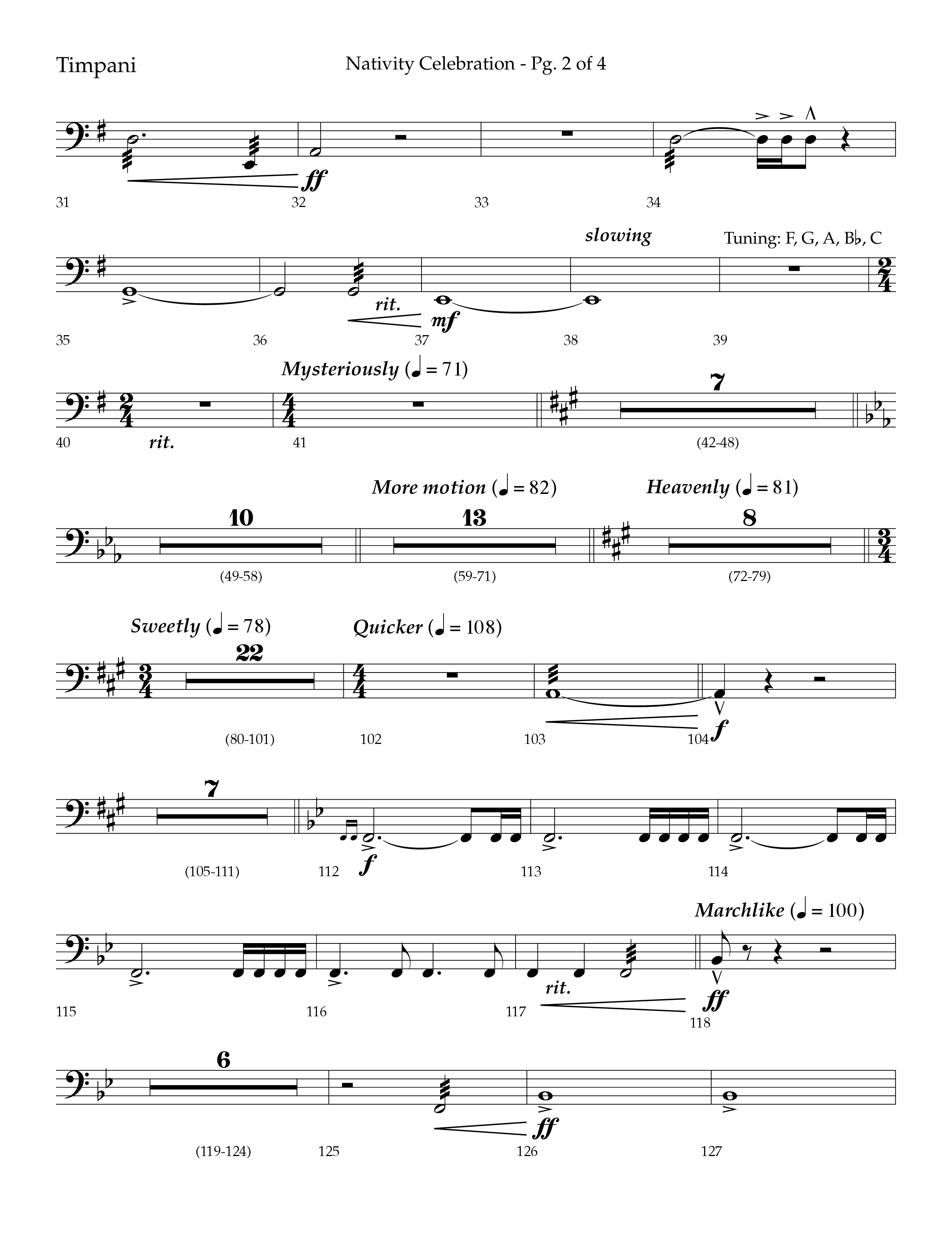 Nativity Celebration (Choral Anthem SATB) Timpani (Lifeway Choral / Arr. Bradley Knight)