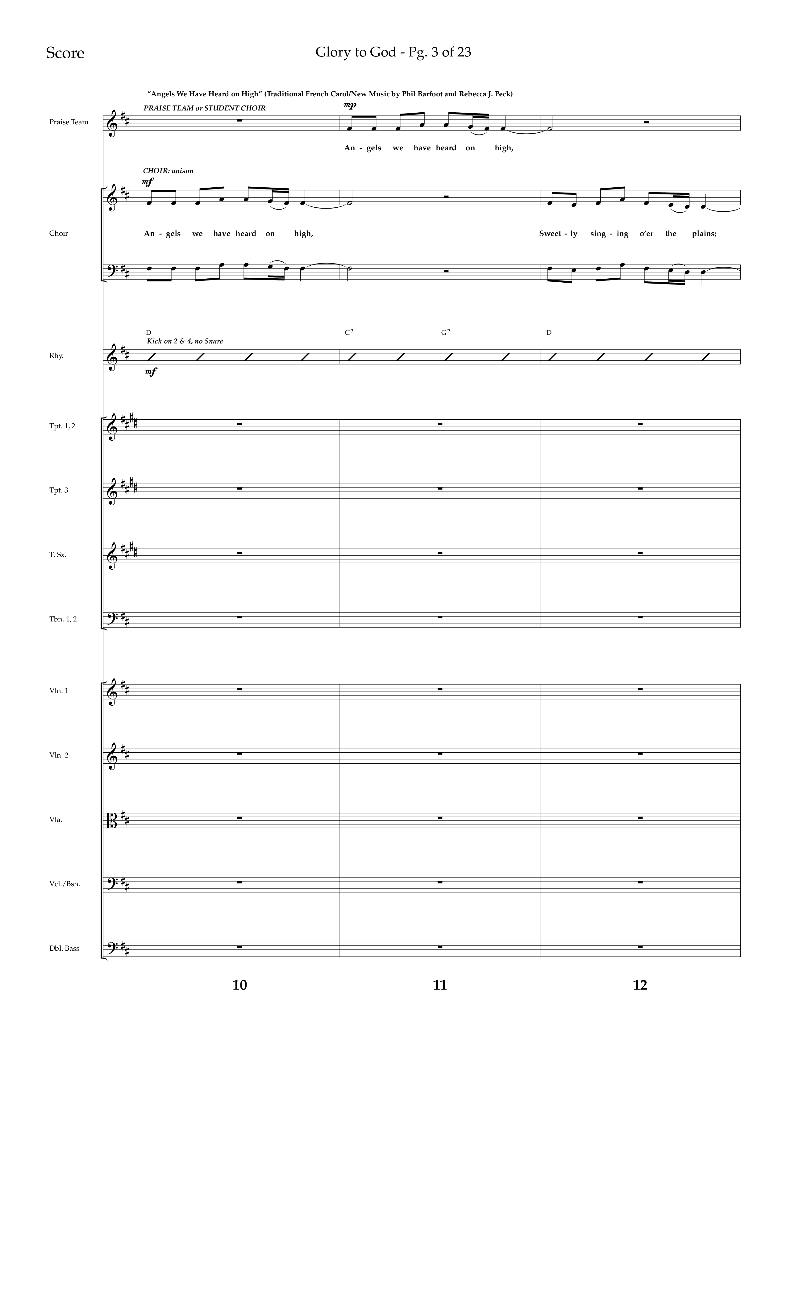 Glory to God (Choral Anthem SATB) Conductor's Score (Lifeway Choral / Arr. Bradley Knight)