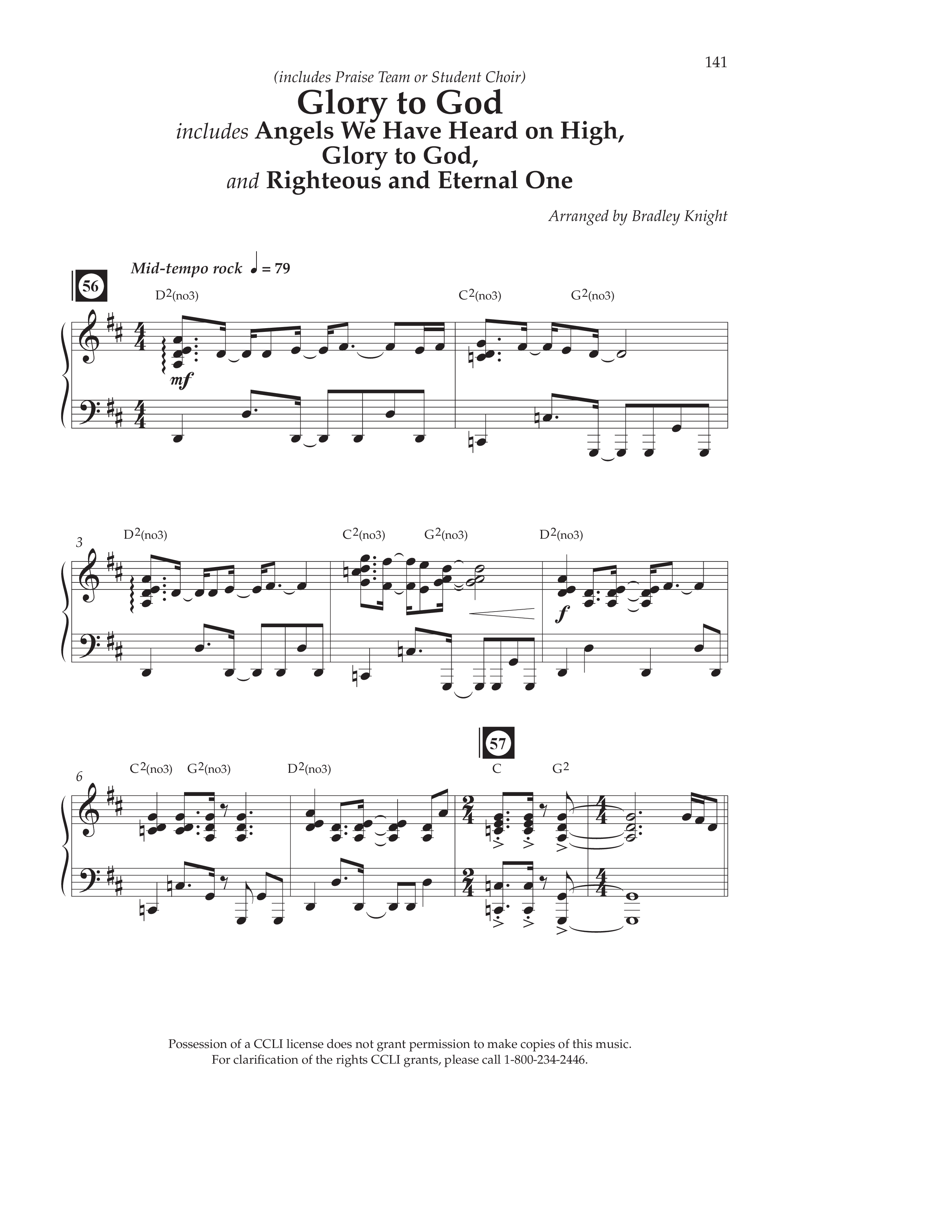 Glory to God (Choral Anthem SATB) Anthem (SATB/Piano) (Lifeway Choral / Arr. Bradley Knight)