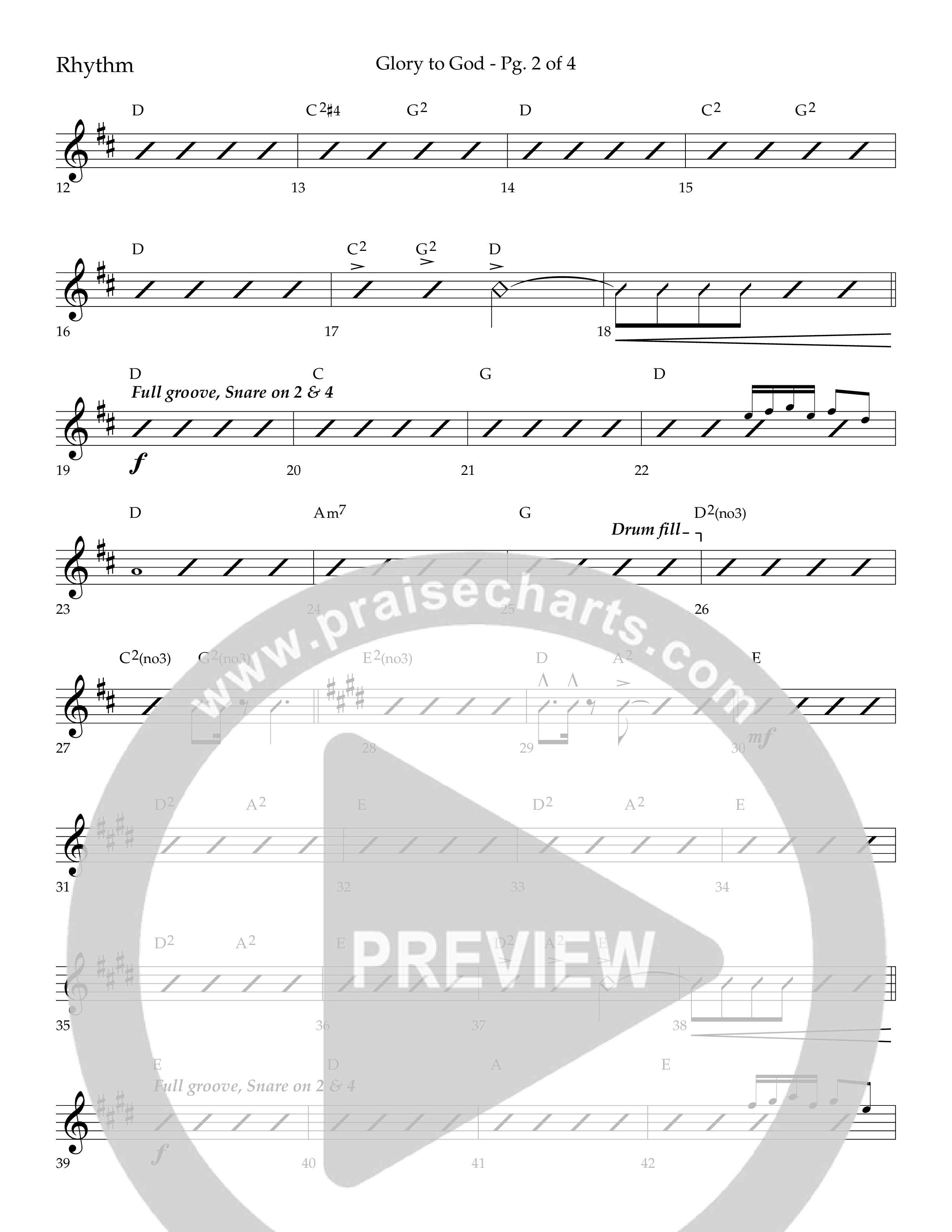 Glory to God (Choral Anthem SATB) Lead Melody & Rhythm (Lifeway Choral / Arr. Bradley Knight)