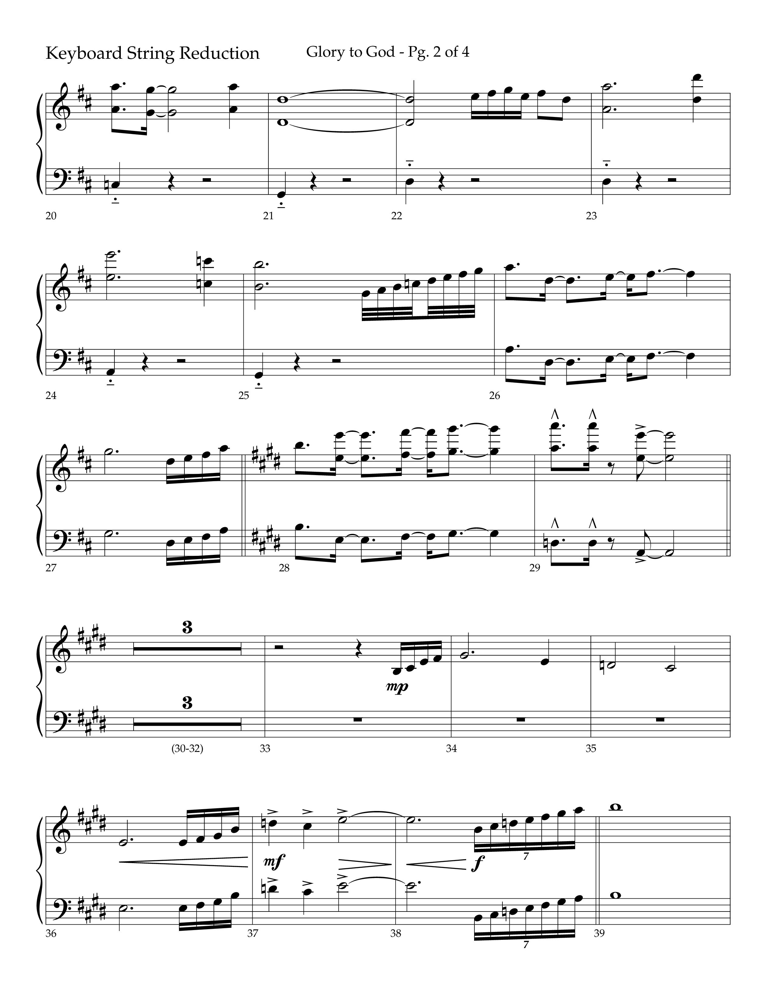 Glory to God (Choral Anthem SATB) String Reduction (Lifeway Choral / Arr. Bradley Knight)