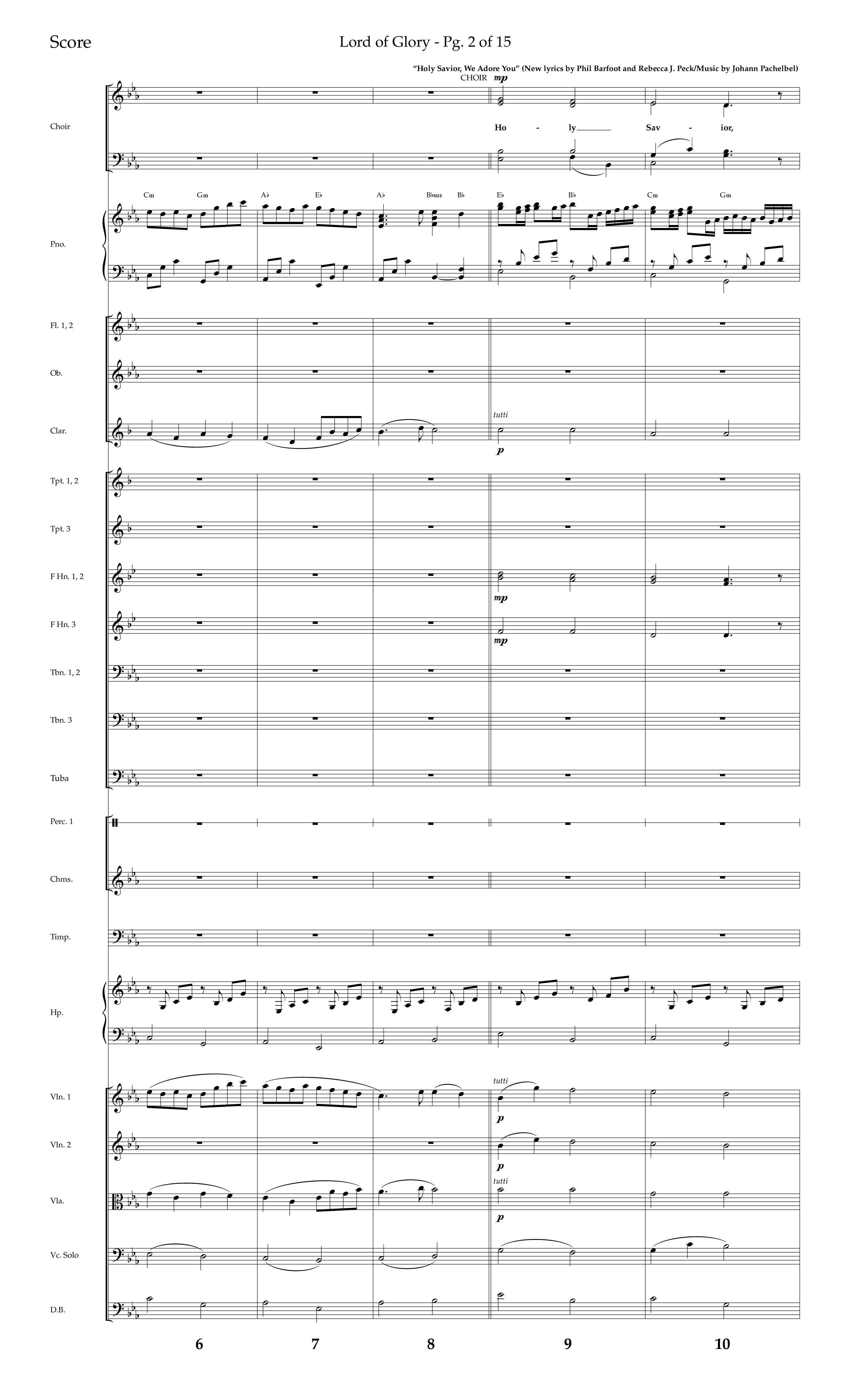 Lord Of Glory (with  Holy Savior We Adore You,  Lord of Glory, I Love You Lord Jesus, Thou Didst Lea (Choral Anthem SATB) Orchestration (Lifeway Choral / Arr. Trey Ivey)