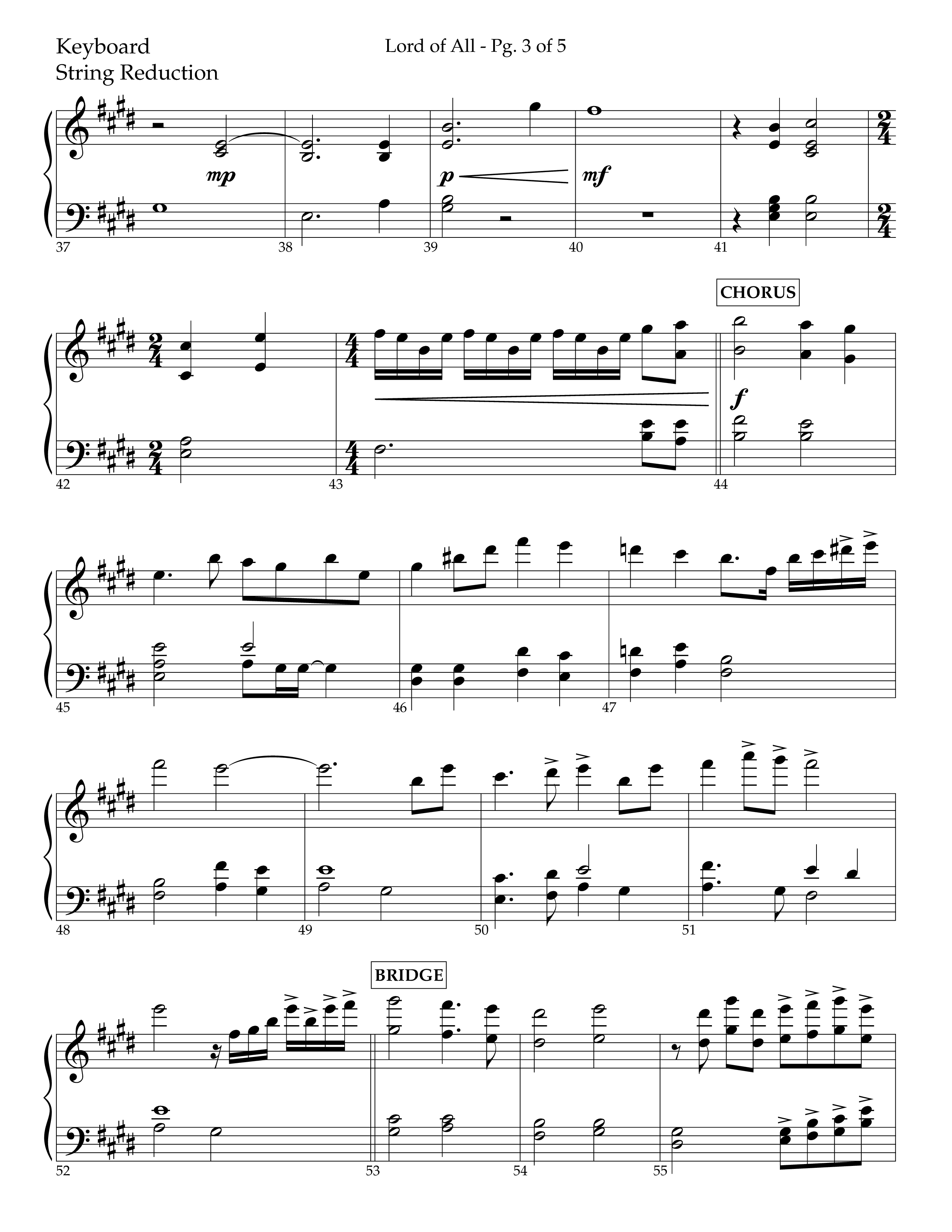 Lord Of All (with All Hail The Power Of Jesus Name) (Choral Anthem SATB) String Reduction (Lifeway Choral / Arr. Trey Ivey)