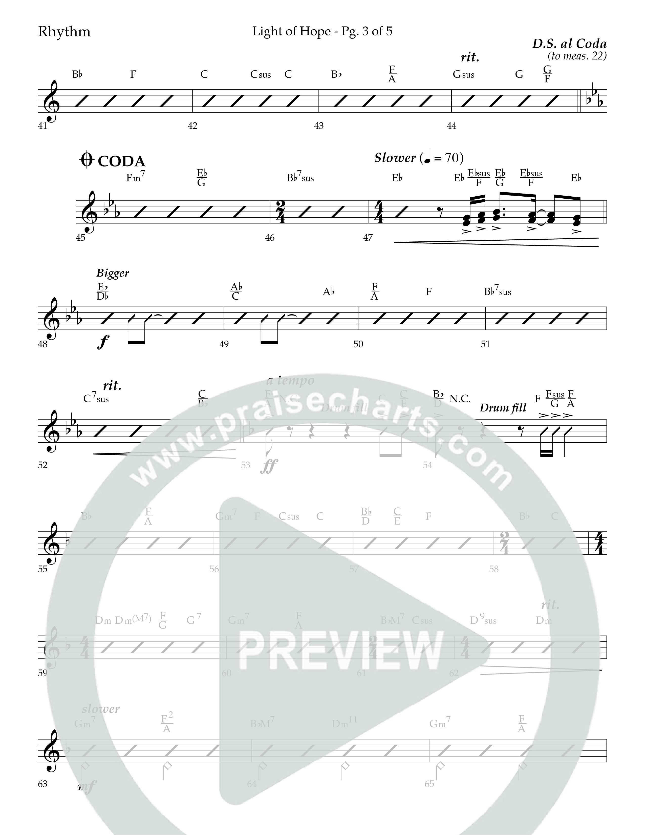 Light Of Hope (with Silent Night) (Choral Anthem SATB) Lead Melody & Rhythm (Lifeway Choral / Arr. Trey Ivey)