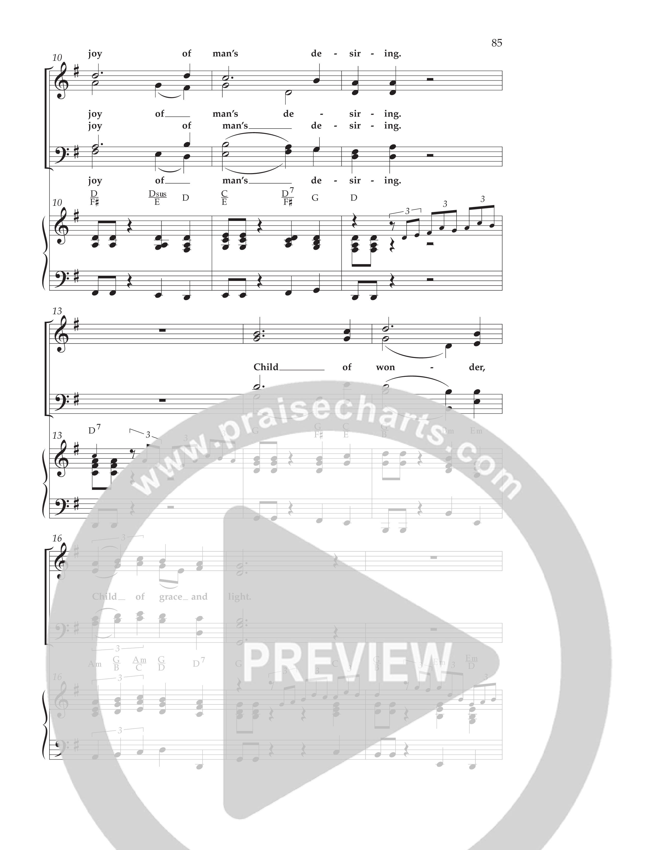 Jesu Joy (with Jesu Joy Of Man's Desiring, Angels We Have Heard On High) (Choral Anthem SATB) Anthem (SATB/Piano) (Lifeway Choral / Arr. Trey Ivey)