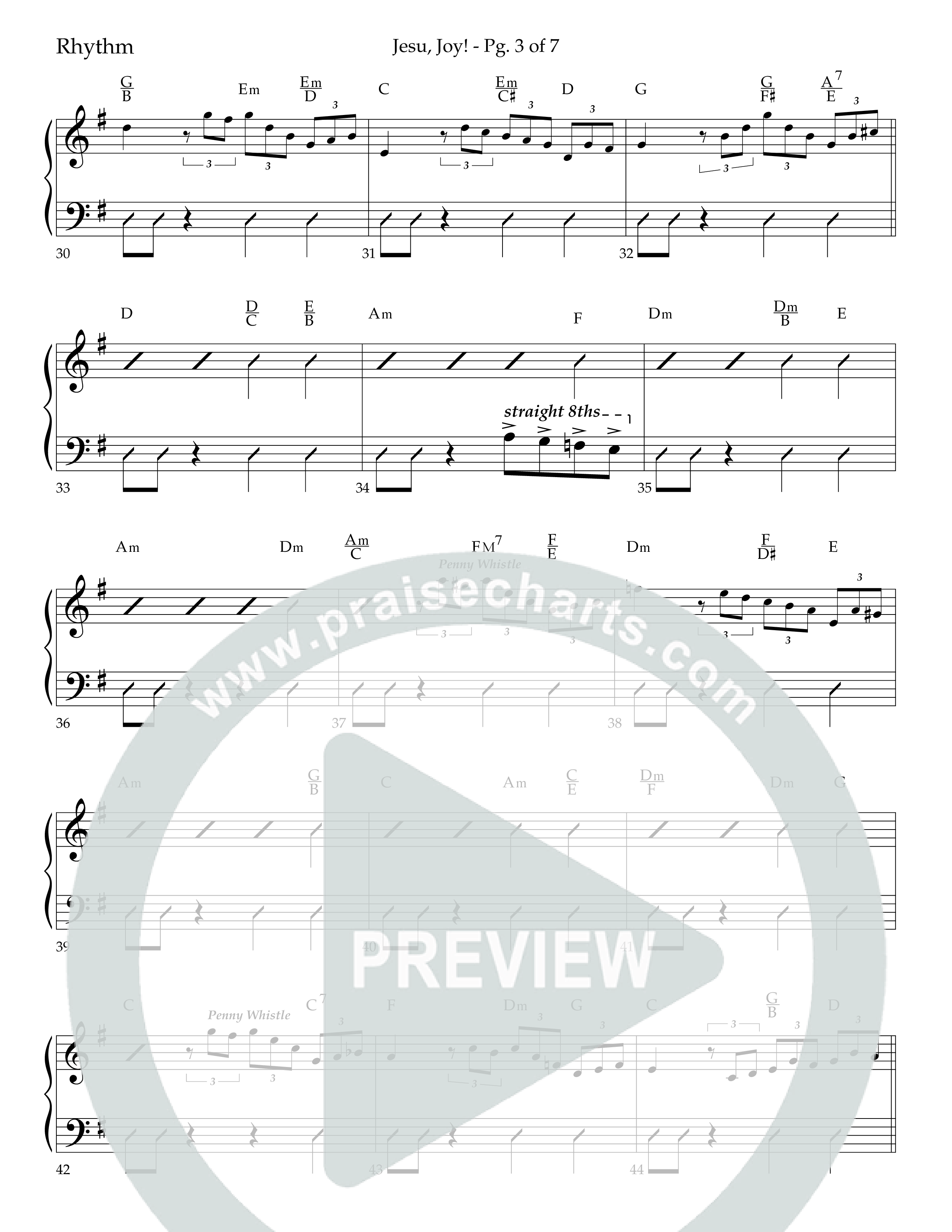 Jesu Joy (with Jesu Joy Of Man's Desiring, Angels We Have Heard On High) (Choral Anthem SATB) Lead Melody & Rhythm (Lifeway Choral / Arr. Trey Ivey)